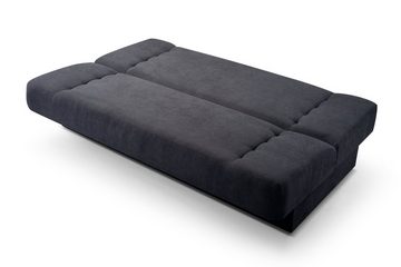 MOEBLO Schlafsofa Cyprus, Sofa Kippsofa Klappsofa Clic-Clack Couch für Wohnzimmer Federkern Sofagarnitur Polstersofa - 192x85x92 cm -, mit Bettkasten und Schlaffunktion