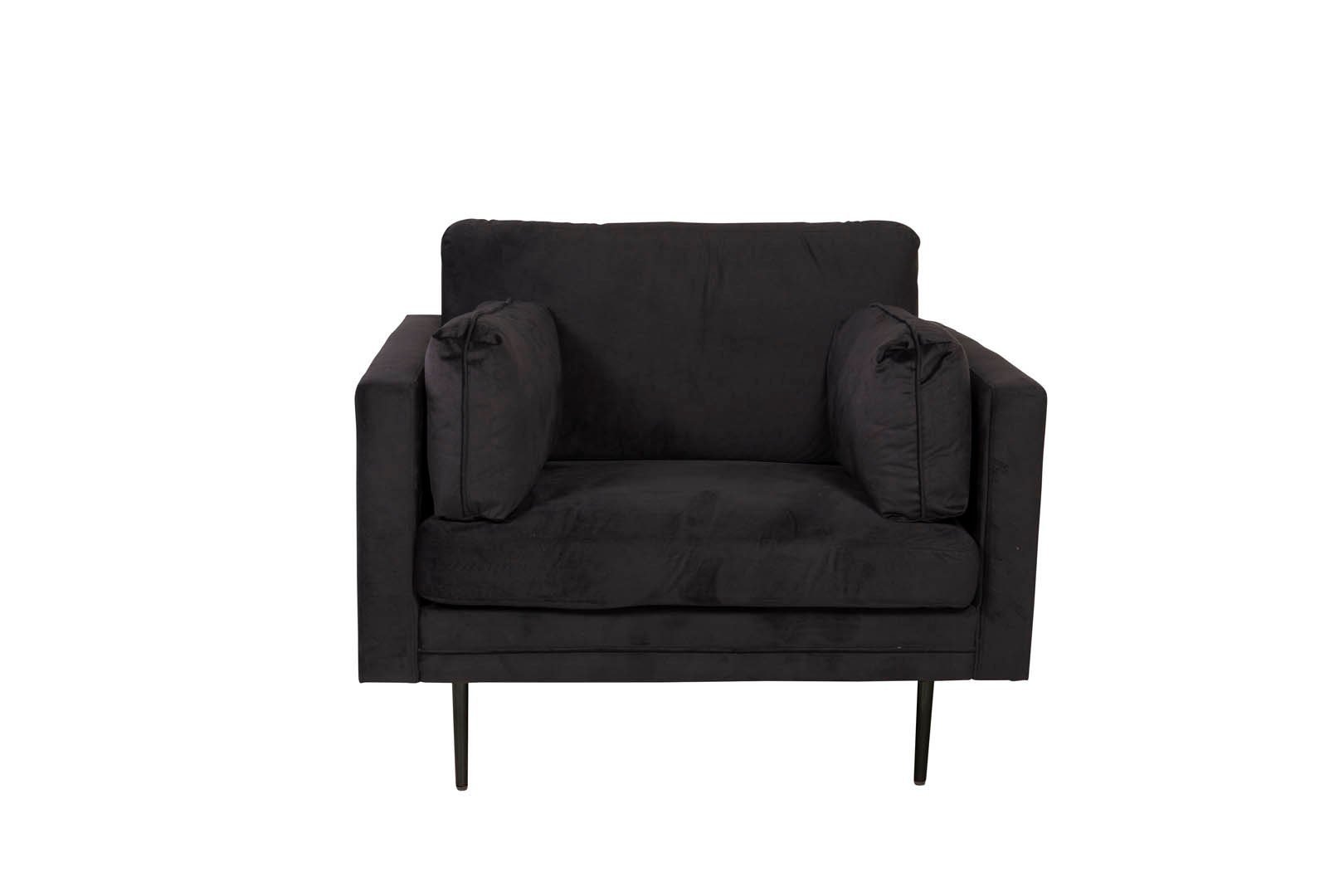 ebuy24 Relaxsessel Boom II Sessel Velour schwarz.