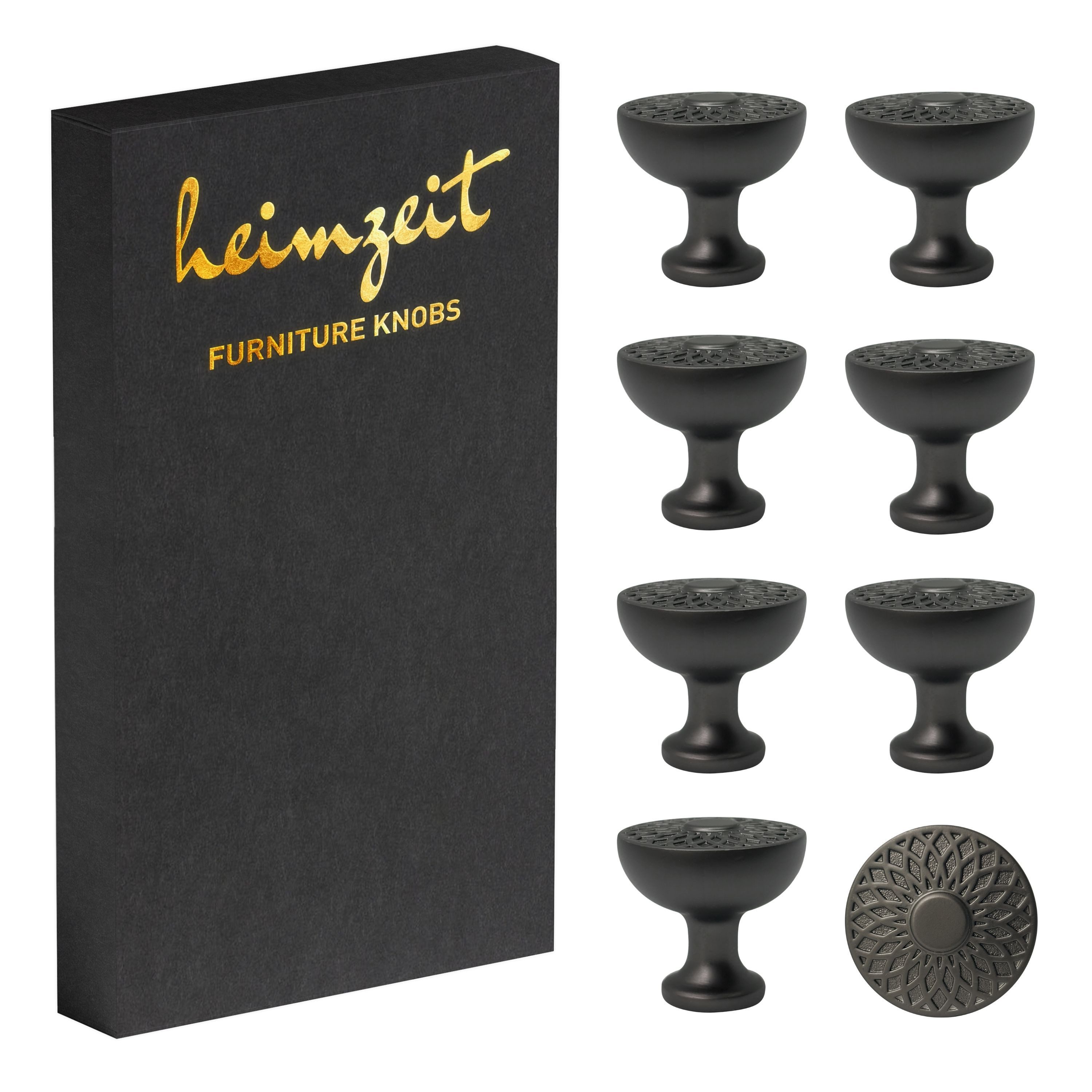 heimzeit Möbelgriff heimzeit Möbelknöpfe Urban - 8 Stück (Set), für Schubladen, Türen und Kommoden, inkl. Schraube