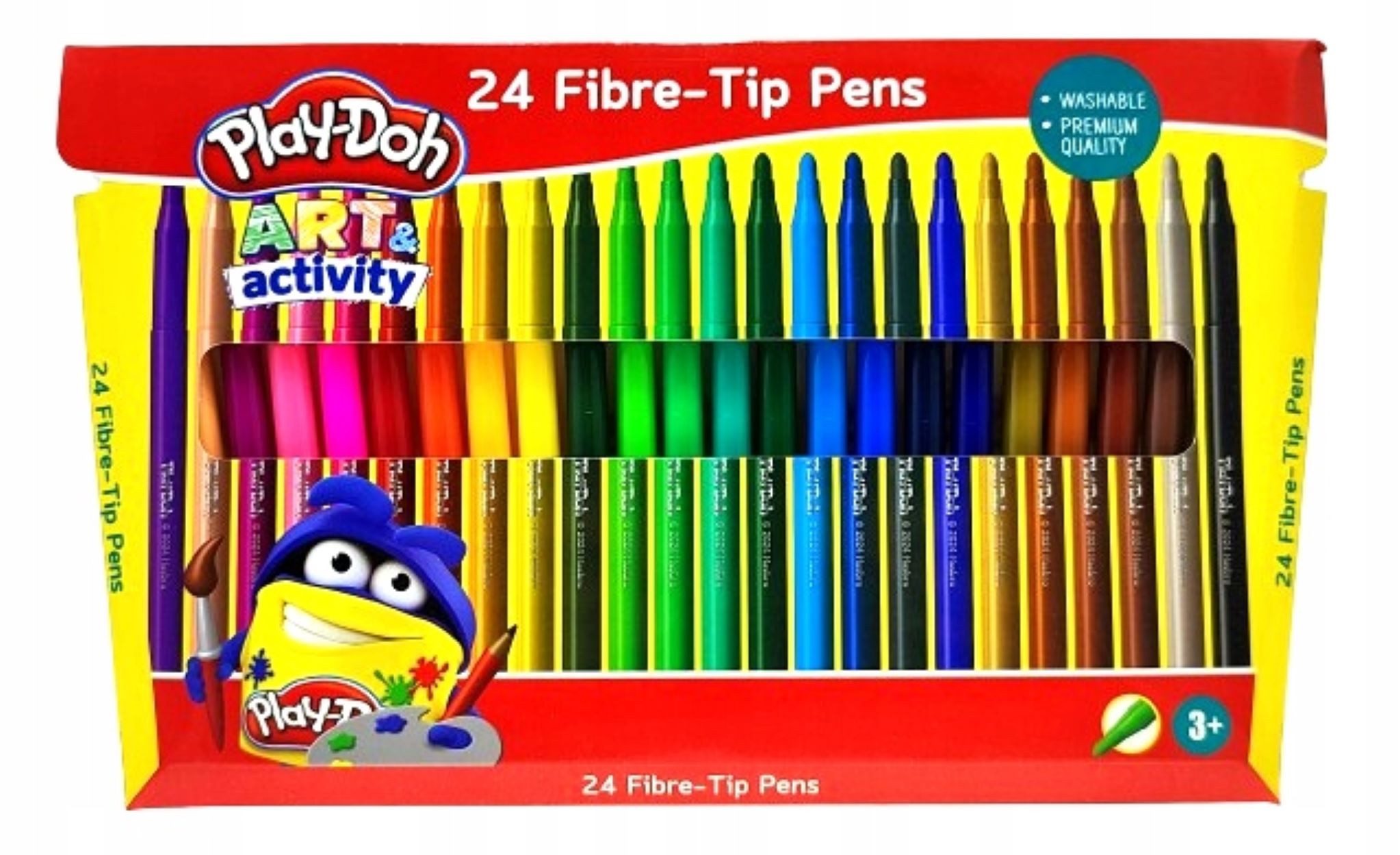 Play-Doh Lackmarker PLAY-DOH Marker Mega-Set 24 Stk. - Hochwertige, auswaschbare Marker., (24-tlg)