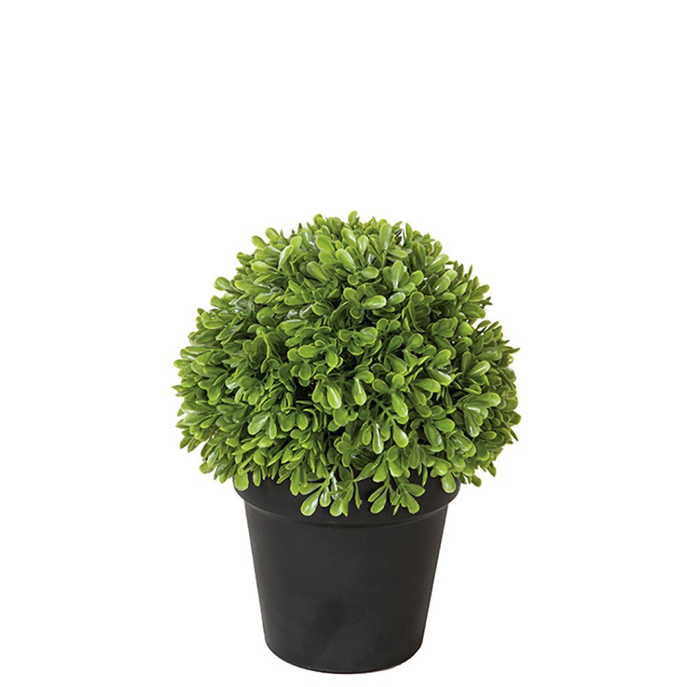 Kunstpflanze FINK Kunstblume Buchskugel - grün - H. 23cm x B. 18cm x D. 18cm