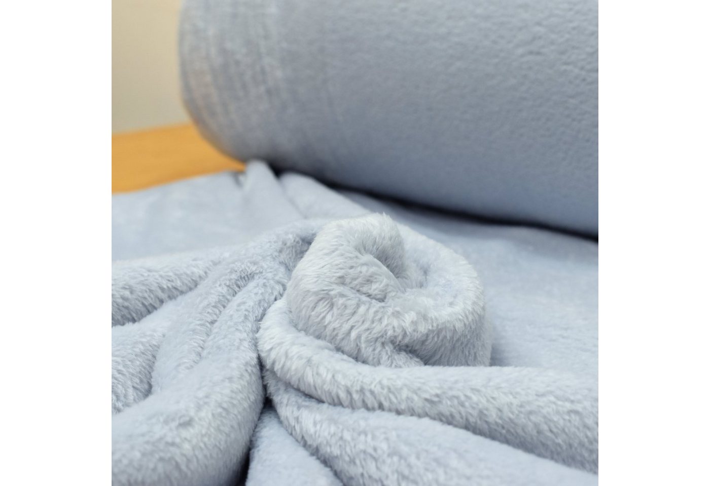 Thumbnail - MAGAM-Stoffe Stoff "Paula", Wellness Fleece Stoff uni einfarbig Meterware ab 50cm