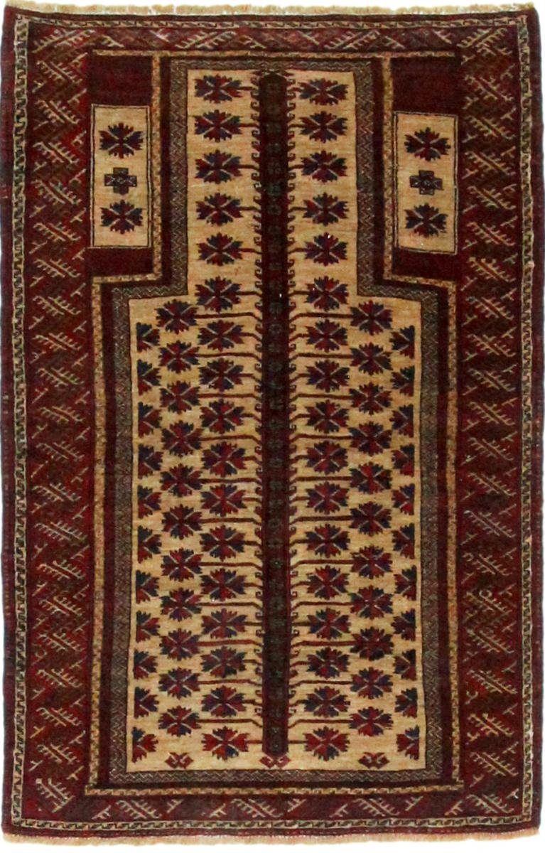 Orientteppich Belutsch 89x135 Handgeknüpfter Perserteppich, Trading, rechteckig, Höhe: Orientteppich mm Nain 6 