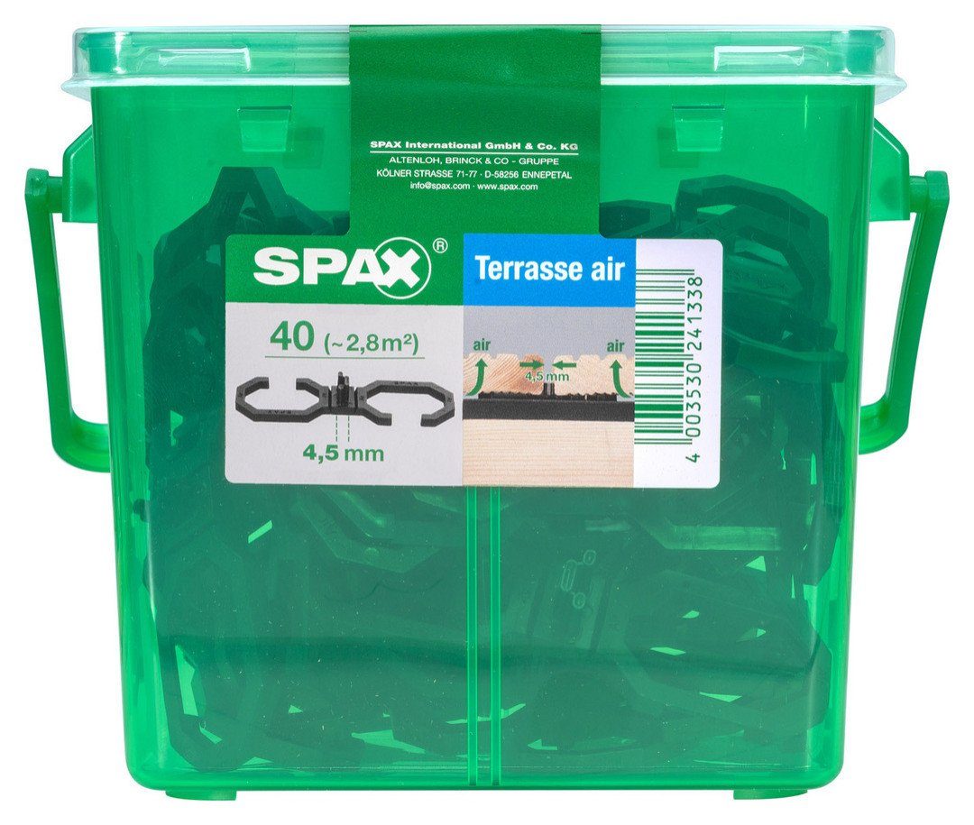 SPAX Дошки для настилу Spax Air-Belüftung 9 x 2,8 x 0,4 cm 40 Stück 4,5