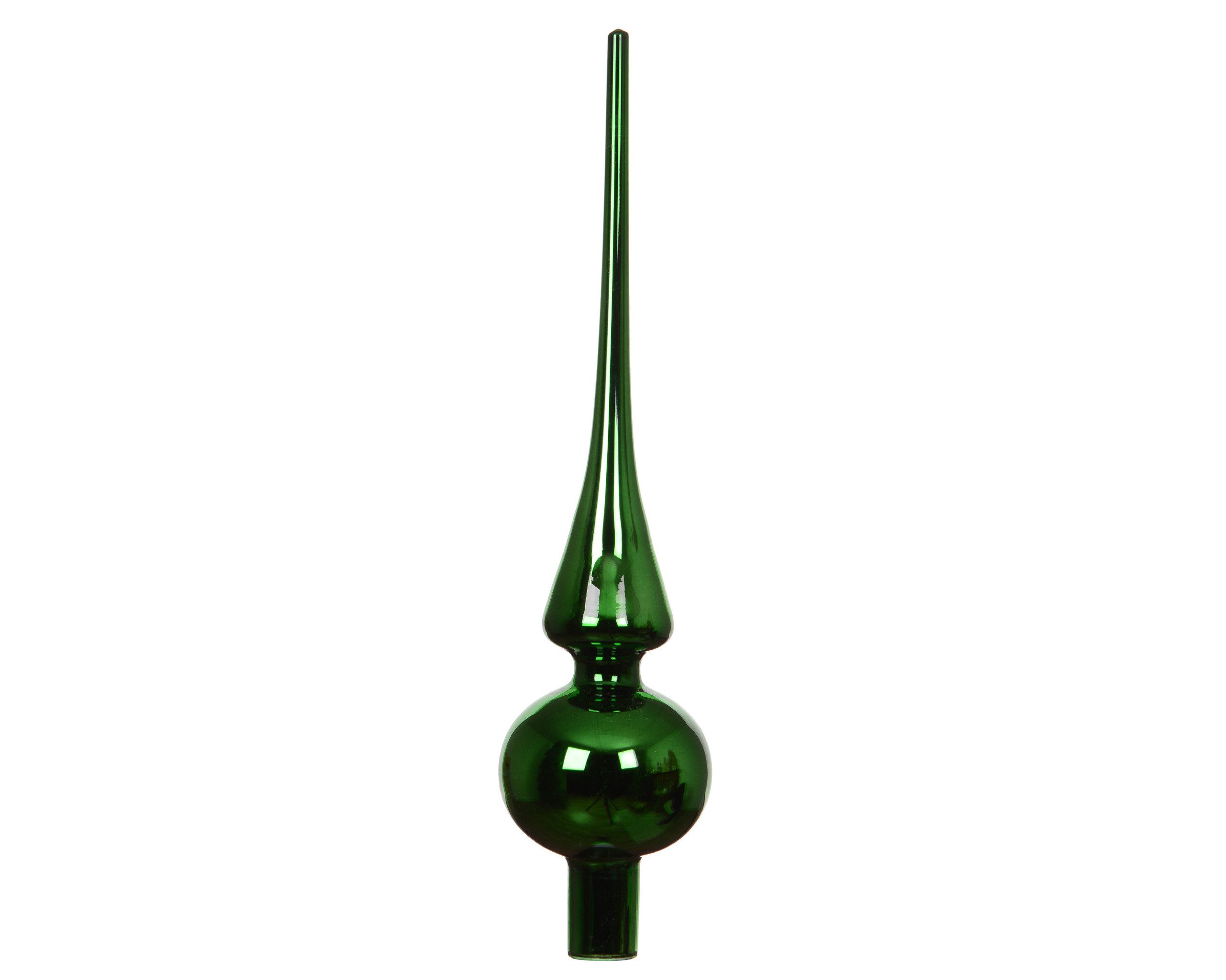 Kaemingk Christbaumspitze, Christbaumspitze Glas 26cm - Jolly grün glänzend
