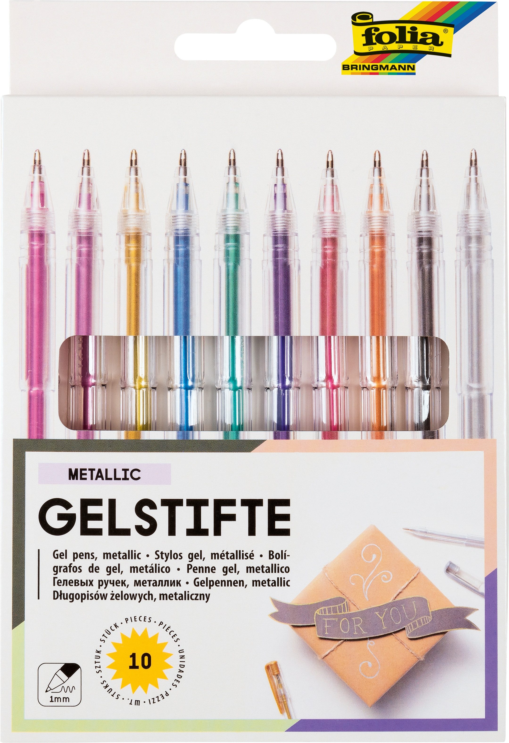 Folia Filzstift Gelstifte, 10 Stück