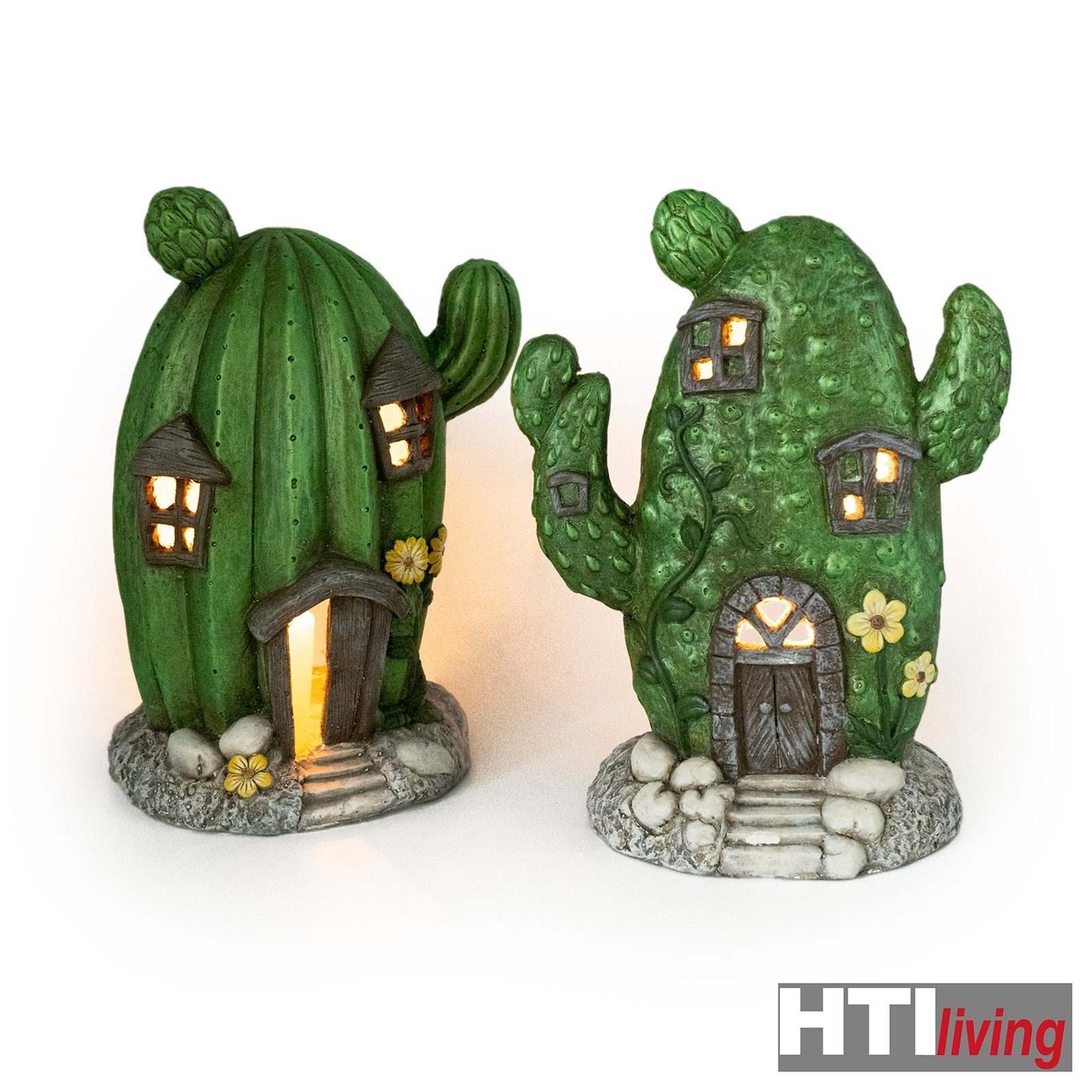 (1 St) HTI-Living Windlicht Keramik-Windlicht Kaktus