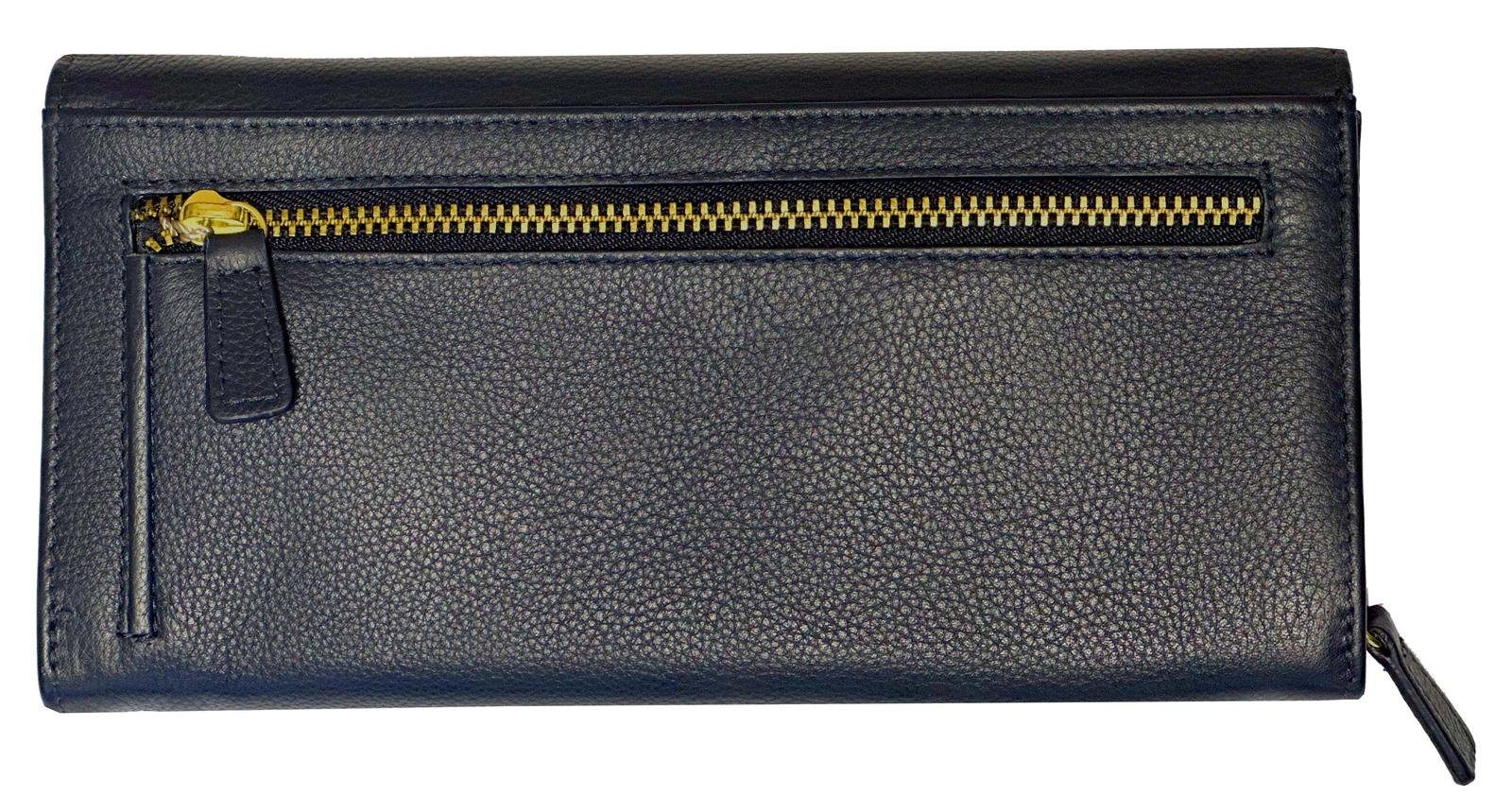 L. CREDI Geldbörse L.CREDI-Damen-Börse-RFID-EVELYN 17x10x2,5 501-Marine