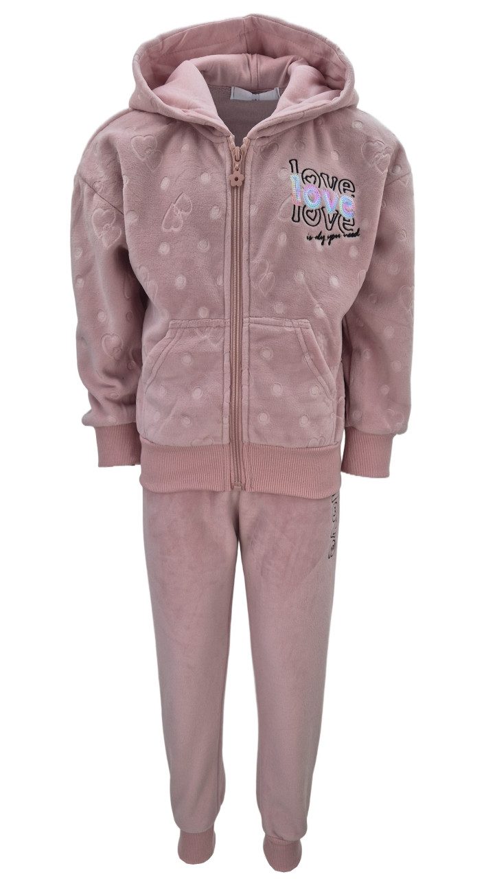 Girls Fashion Sweatanzug Mädchen Nicki Sweatanzug, Sweat-Jacke + Jogginghose, MF257