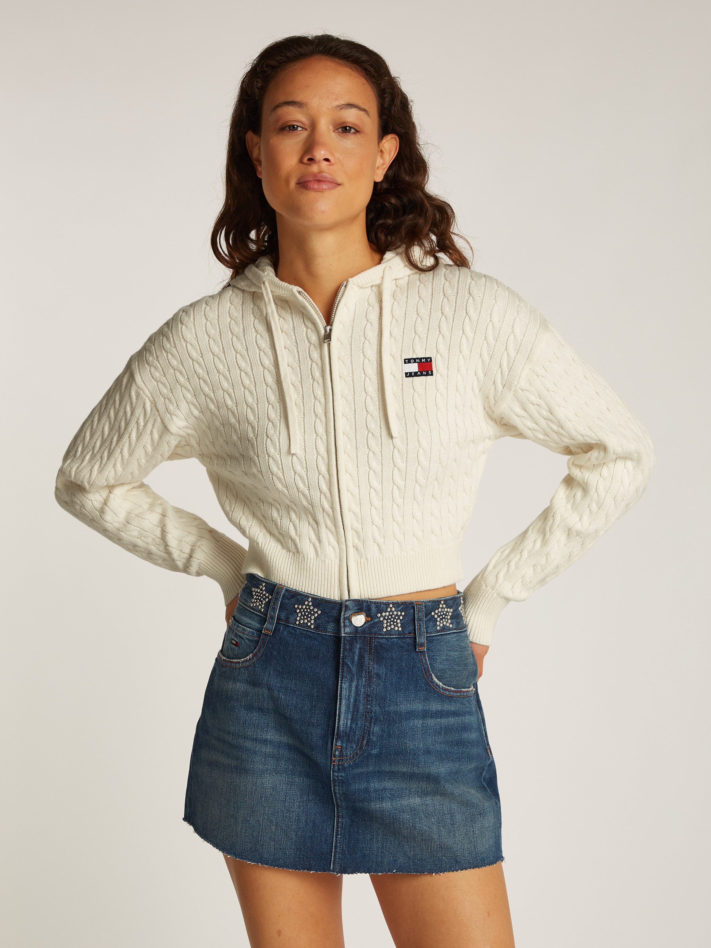 Tommy Jeans Kapuzenpullover TJW BADGE CABL günstig online kaufen
