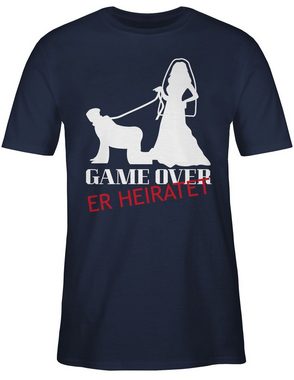 Shirtracer T-Shirt Game Over - Er Heiratet JGA Männer