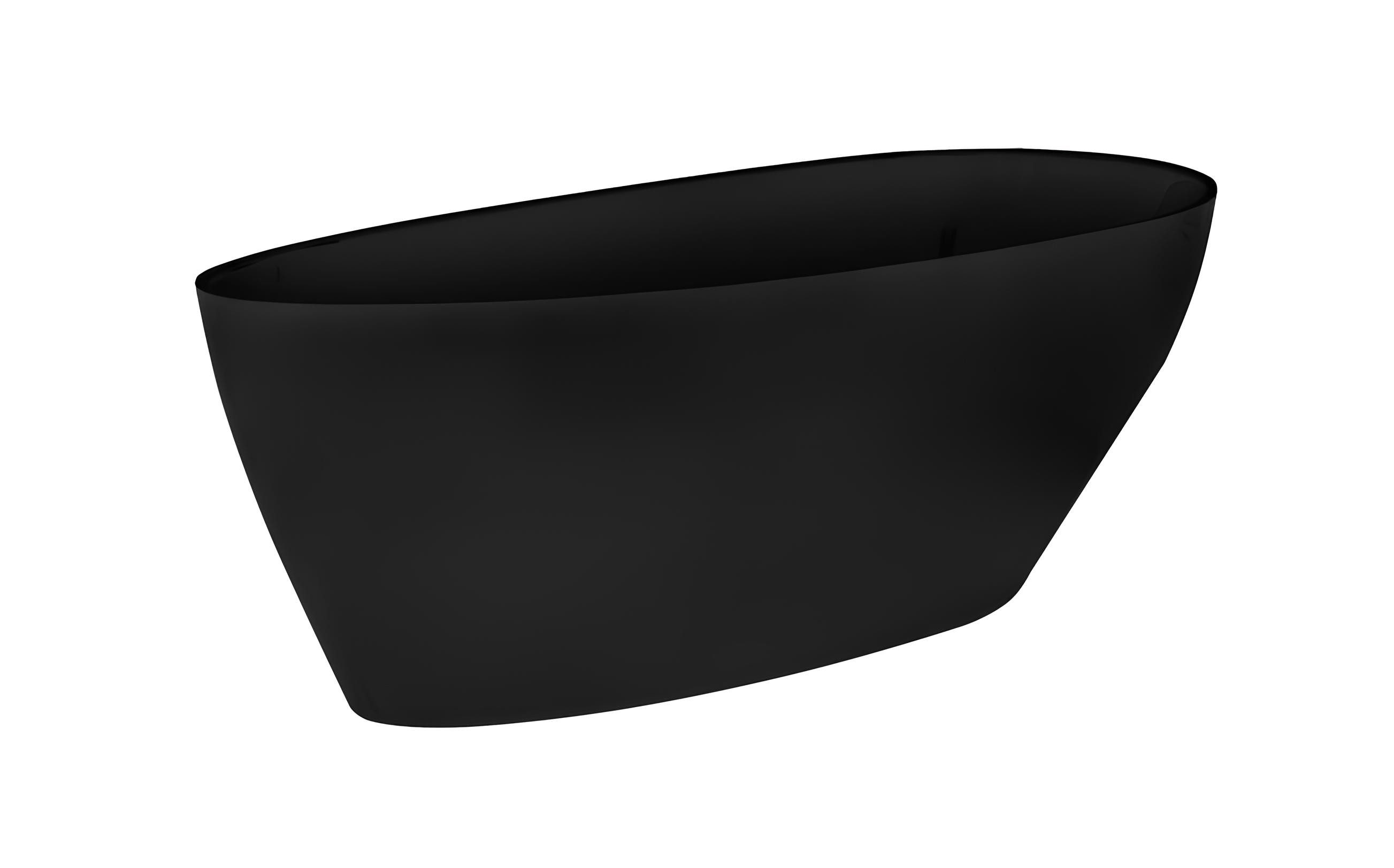 Xlmoebel Badewanne Freistehende Badewanne in Schwarz mit elegantem Design, Hergestellt in Europa