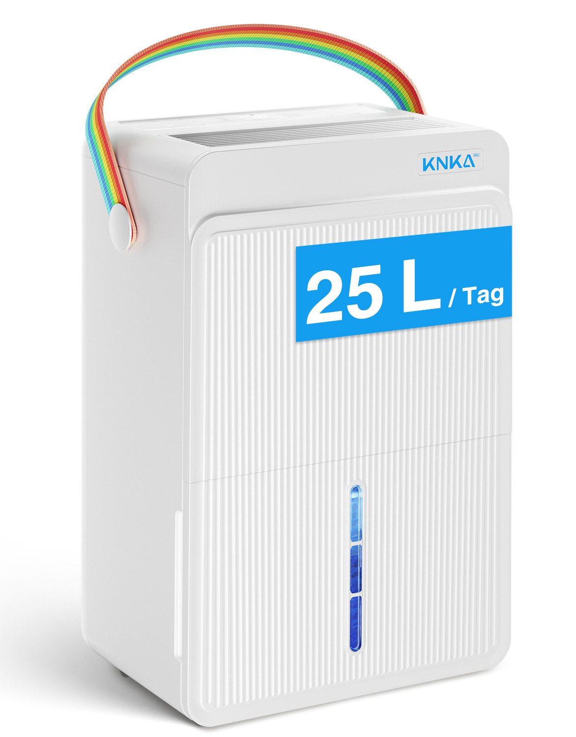 KNKA PRO Luftentfeuchter Luftentfeuchter Elektrisch Entfeuchter Leise,Dauerbetrieb, für 250 m³ Räume, Entfeuchtung 25 l/Tag, Tank 4 l, Timer,Wäschetrocknung,Schlafmodus