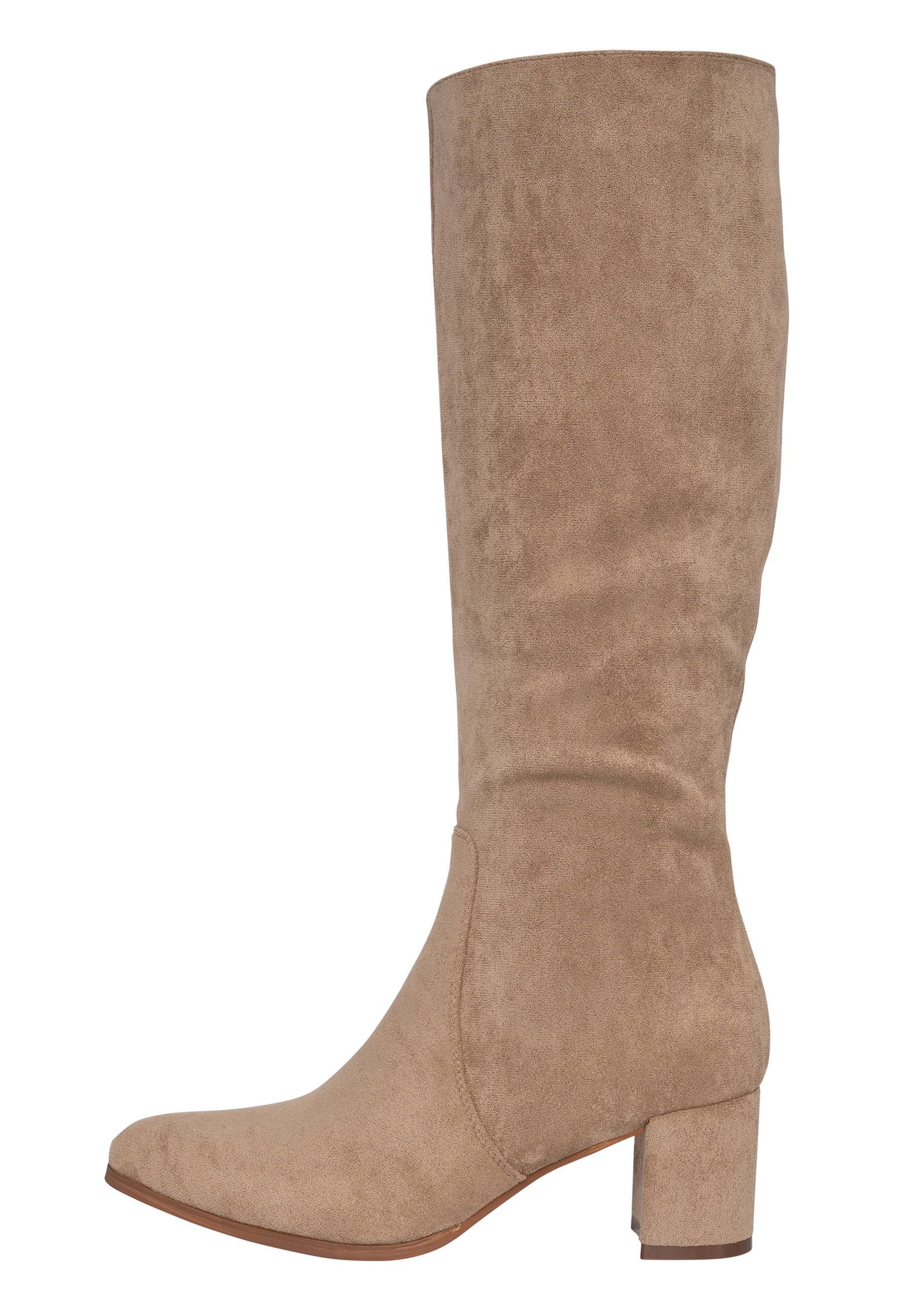 Salinyang Kniehohe Damenstiefel Elegant mit Blockabsatz & minimalistischer Optik Stiefel