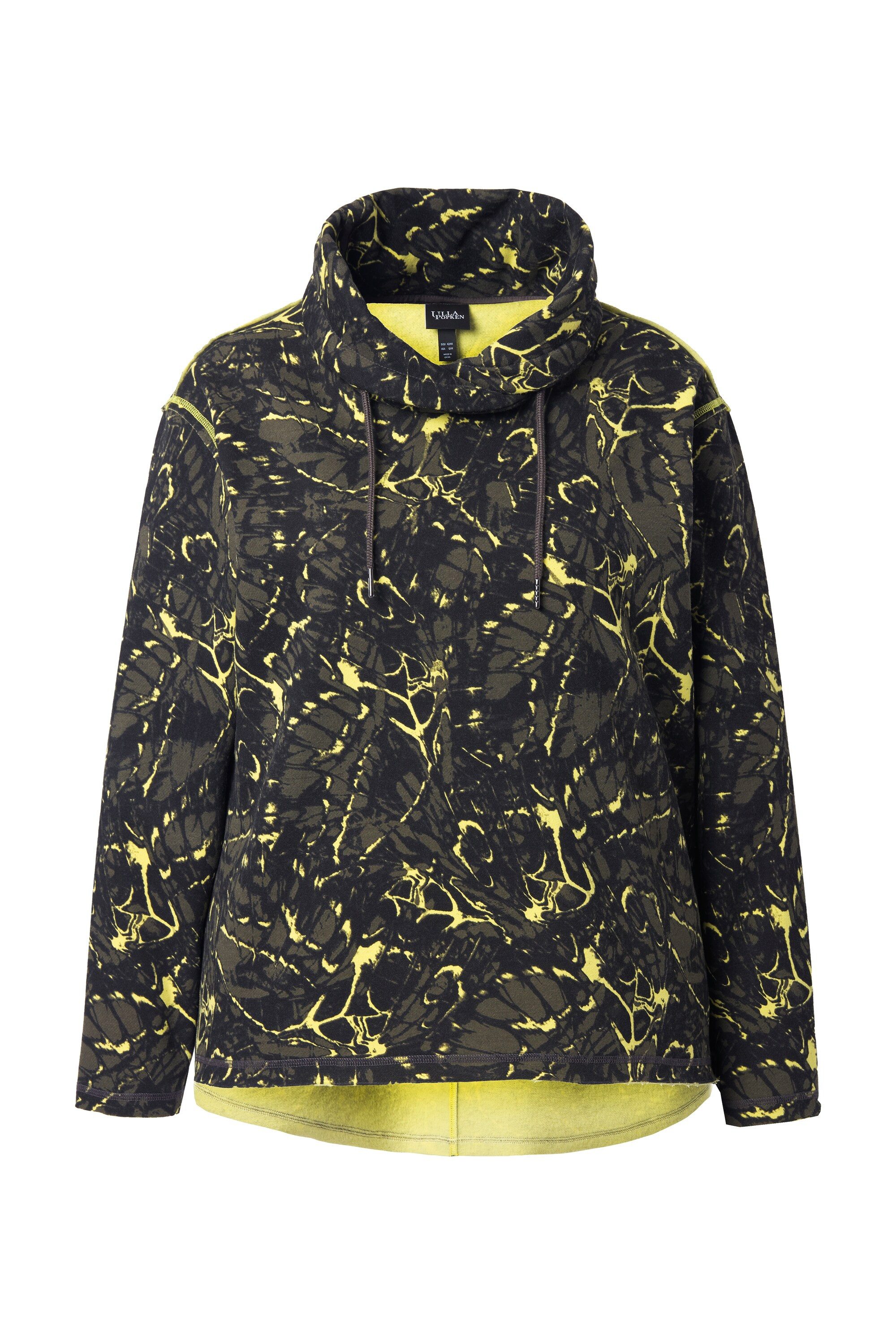 Ulla Popken Sweatshirt Sweatshirt Schmetterlinge Stehkragen Langarm günstig online kaufen