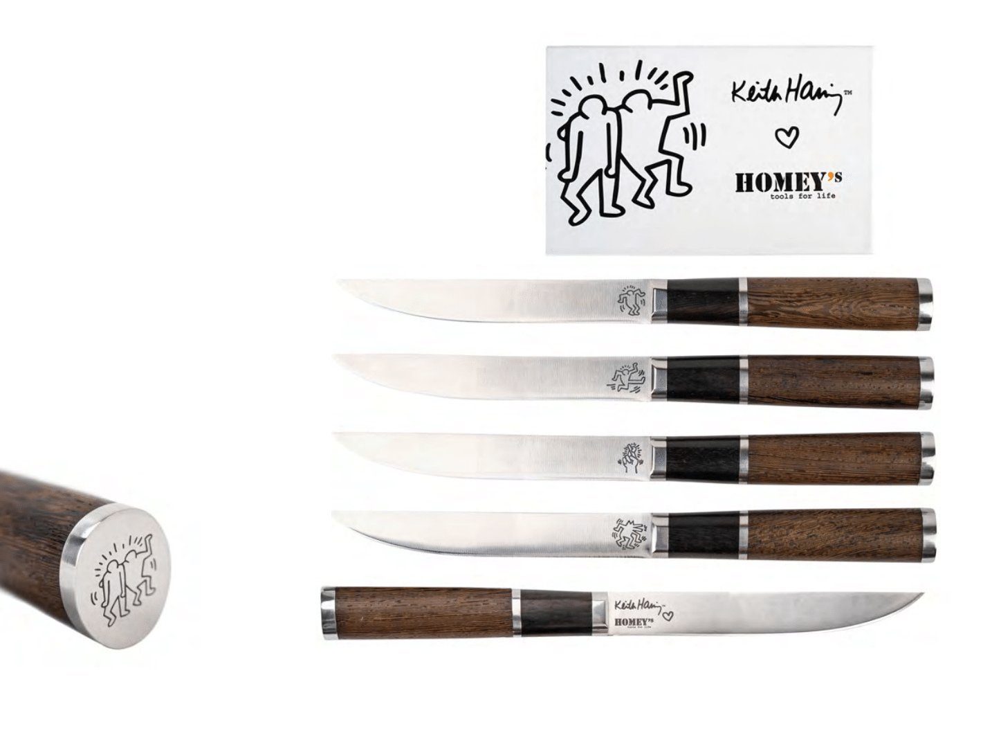 Homey`s Steakmesser Homey´s Keith Haring Edition Steakmesser Set 4tlg. limitiert (4 Stück), limitiert