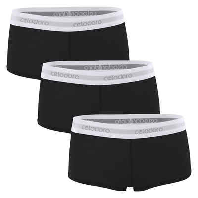 celodoro Panty Damen Panty, Webgummi-Bund (3er Pack) Sport Boxer Slip