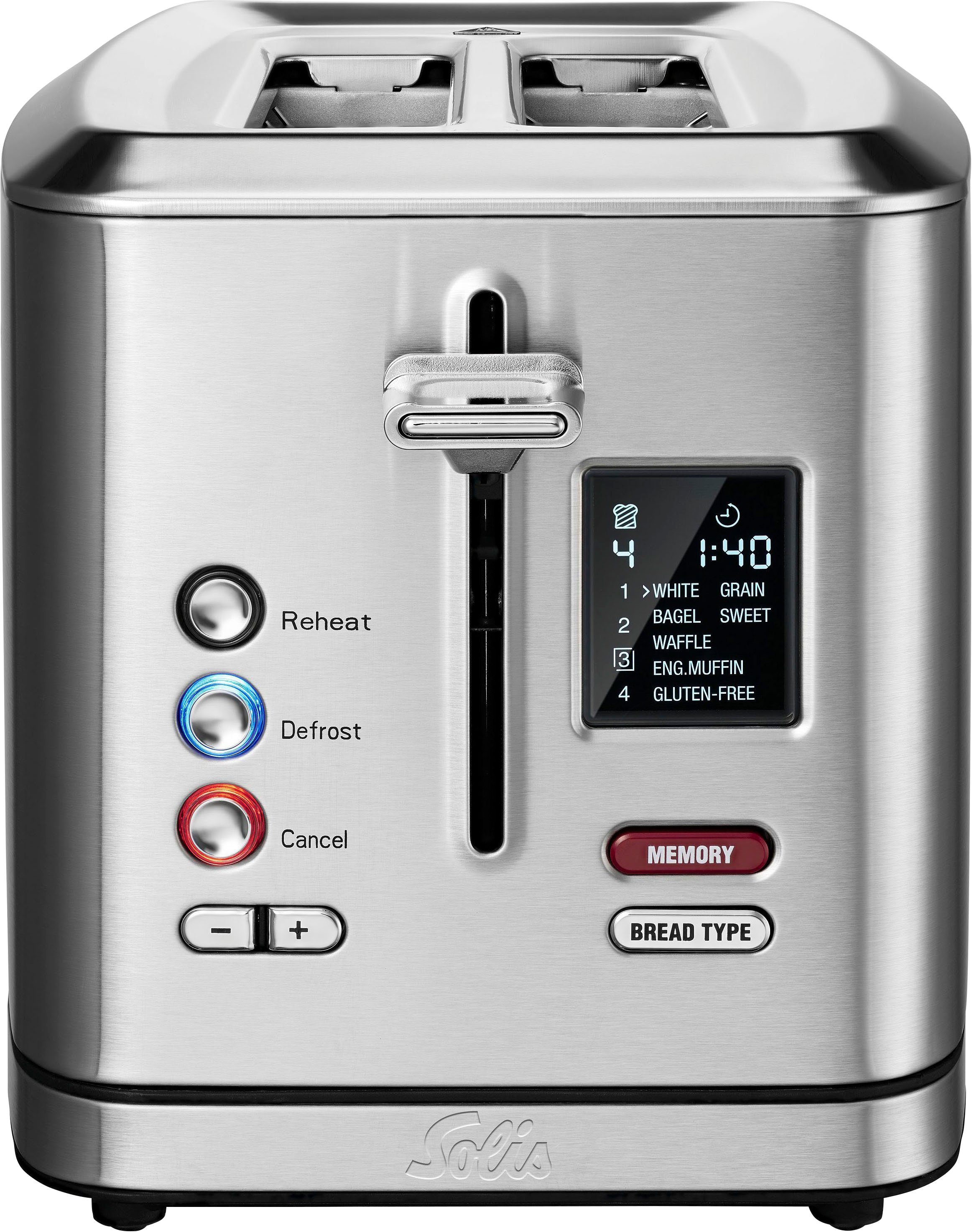 SOLIS OF SWITZERLAND Toaster Flex Toaster, 2 Schlitze, für 2 Scheiben, 950 W