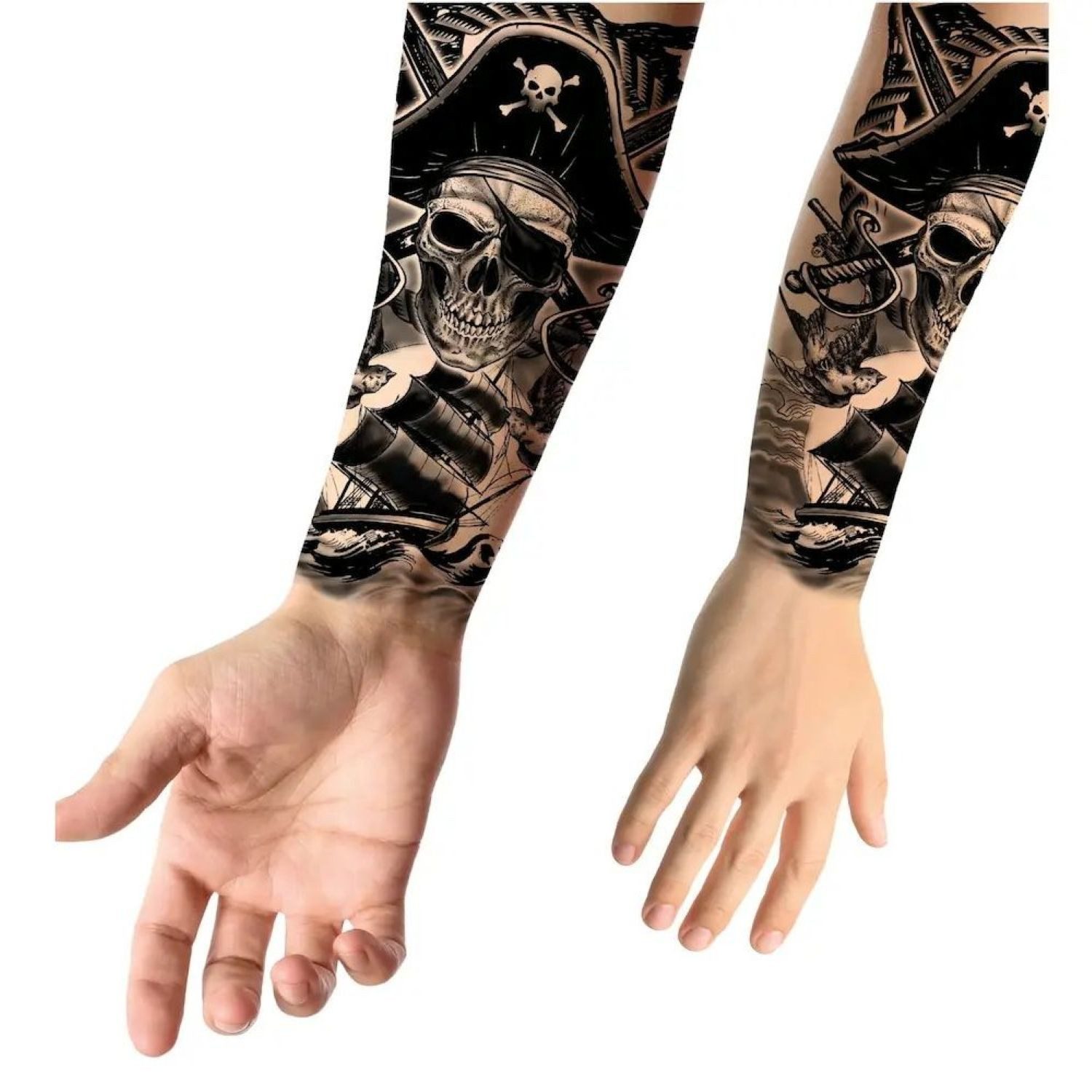 Fiestas Guirca Theaterschminke Halloween Tattoo 'Pirat', 14 x 30 cm