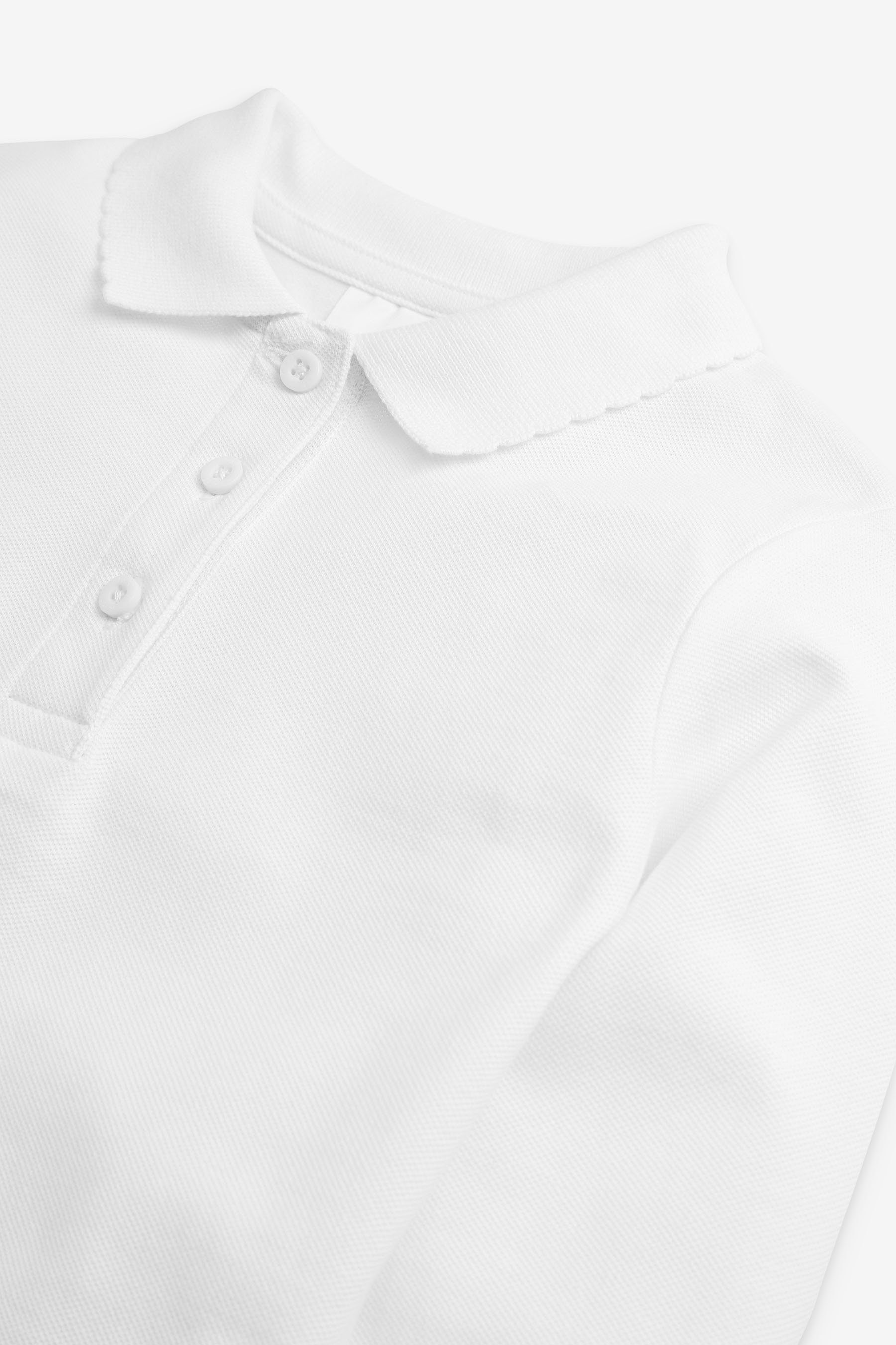 Next Langarm-Poloshirt Langärmelige Polo-Shirts Baumwolle, 5er-Pack (5-tlg)