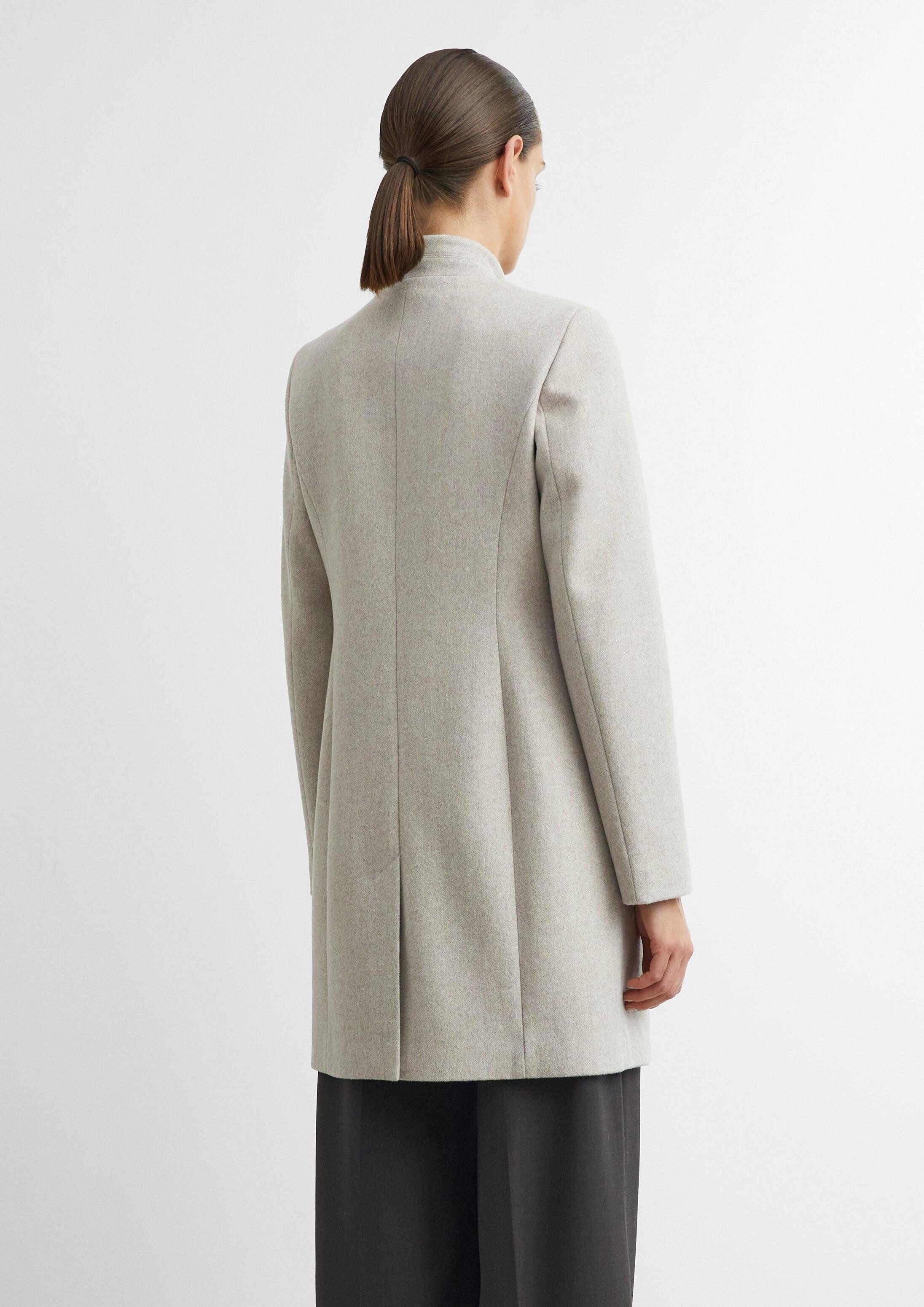 comma Wintermantel Outdoor-Mantel Taillierter Blazer-Mantel mit dezentem Herringbone-Muster