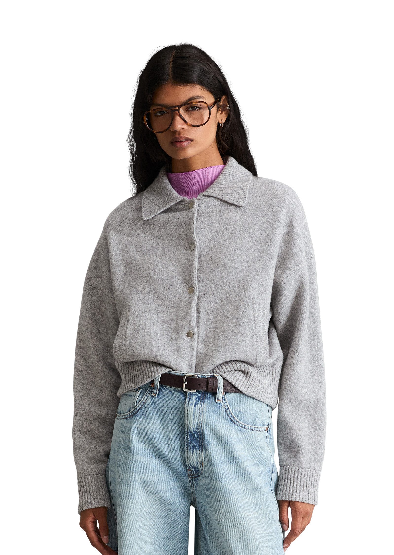 Marc O'Polo DENIM Cardigan aus softer Schurwolle