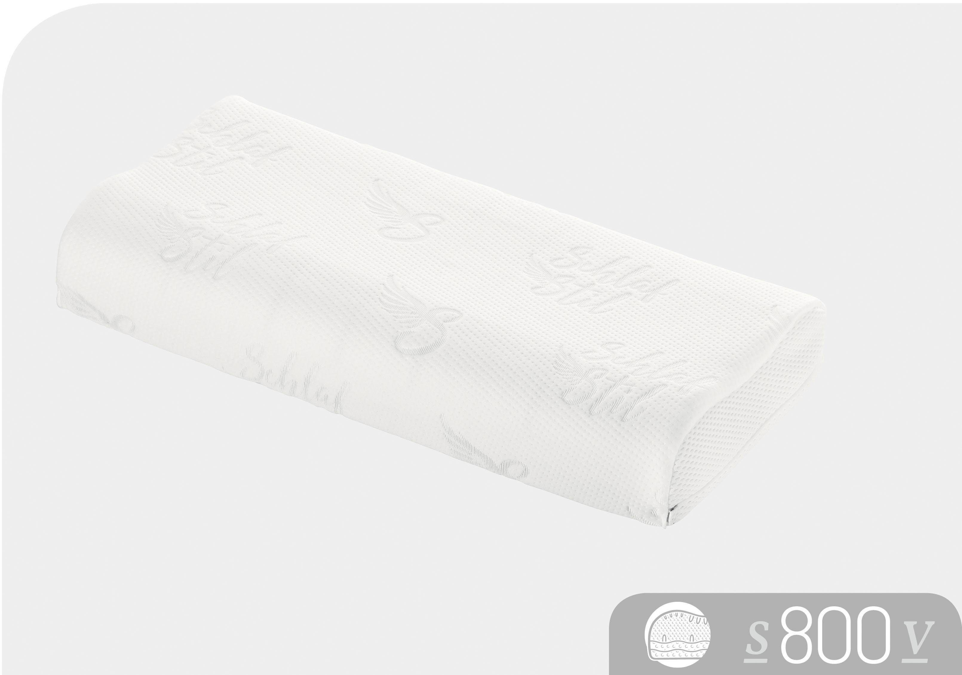 Schlafstil Nackenstützkissen S800 V, Füllung: Visco Premium Schaum RG 65, Bezug: Polyester & Tencel, Druckentlastend
