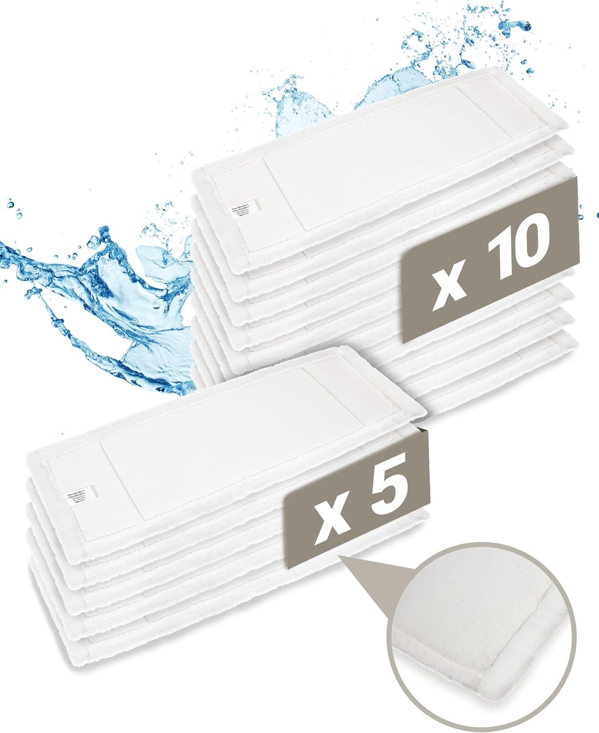Wischmopp 5X Profi Wischmopp 50cm – Aus 100% robustem Mikrofaser