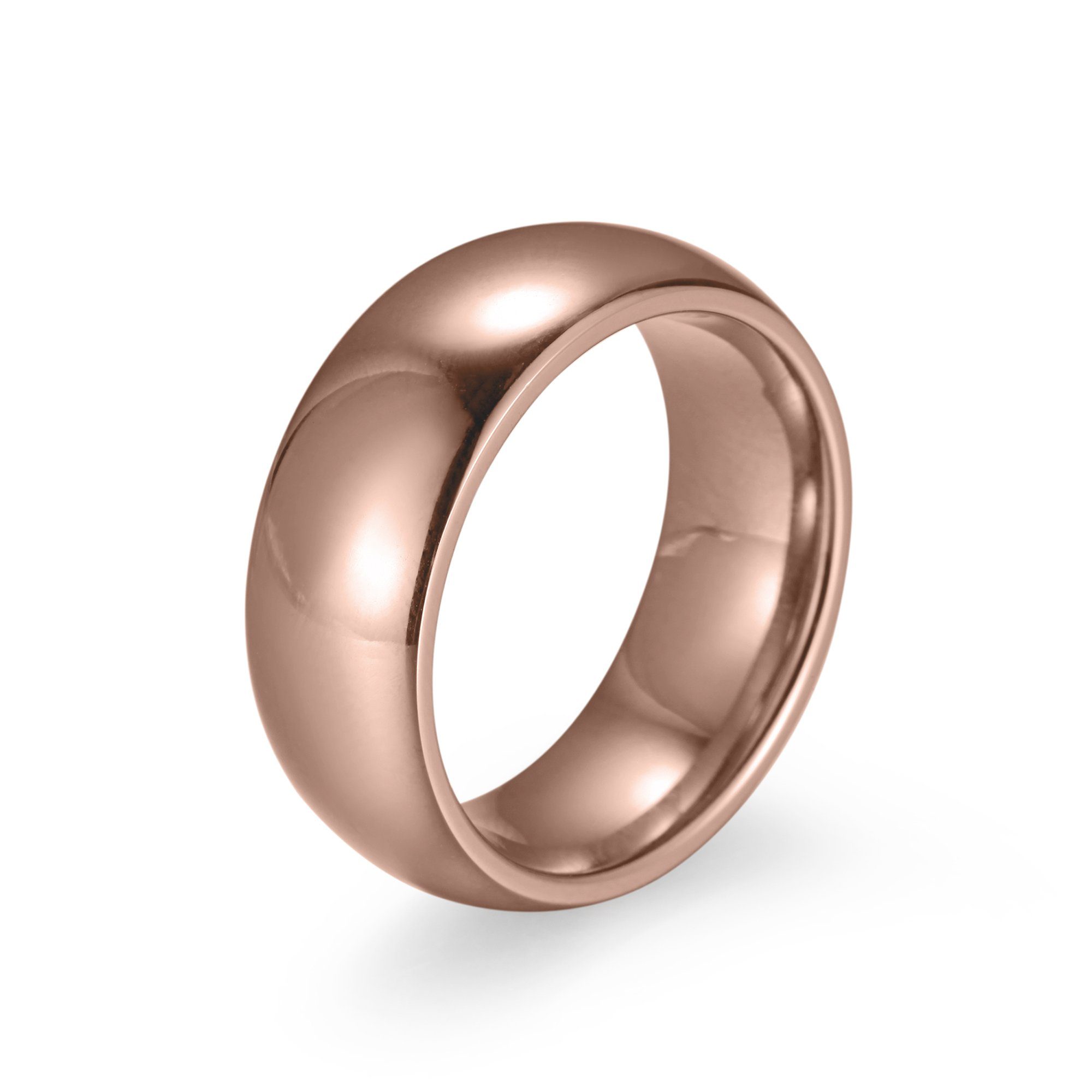 Zeeme Fingerring Edelstahl rosé-vergoldet 8mm breit günstig online kaufen