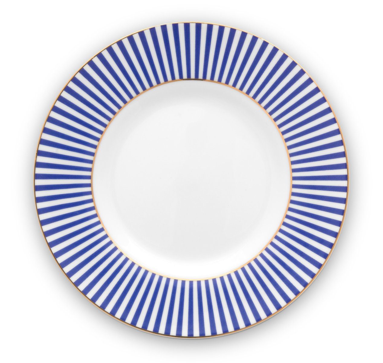 PiP Studio Frühstücksteller Royal Stripes Teller 17 cm, Plate Royal Stripes Blue 17cm