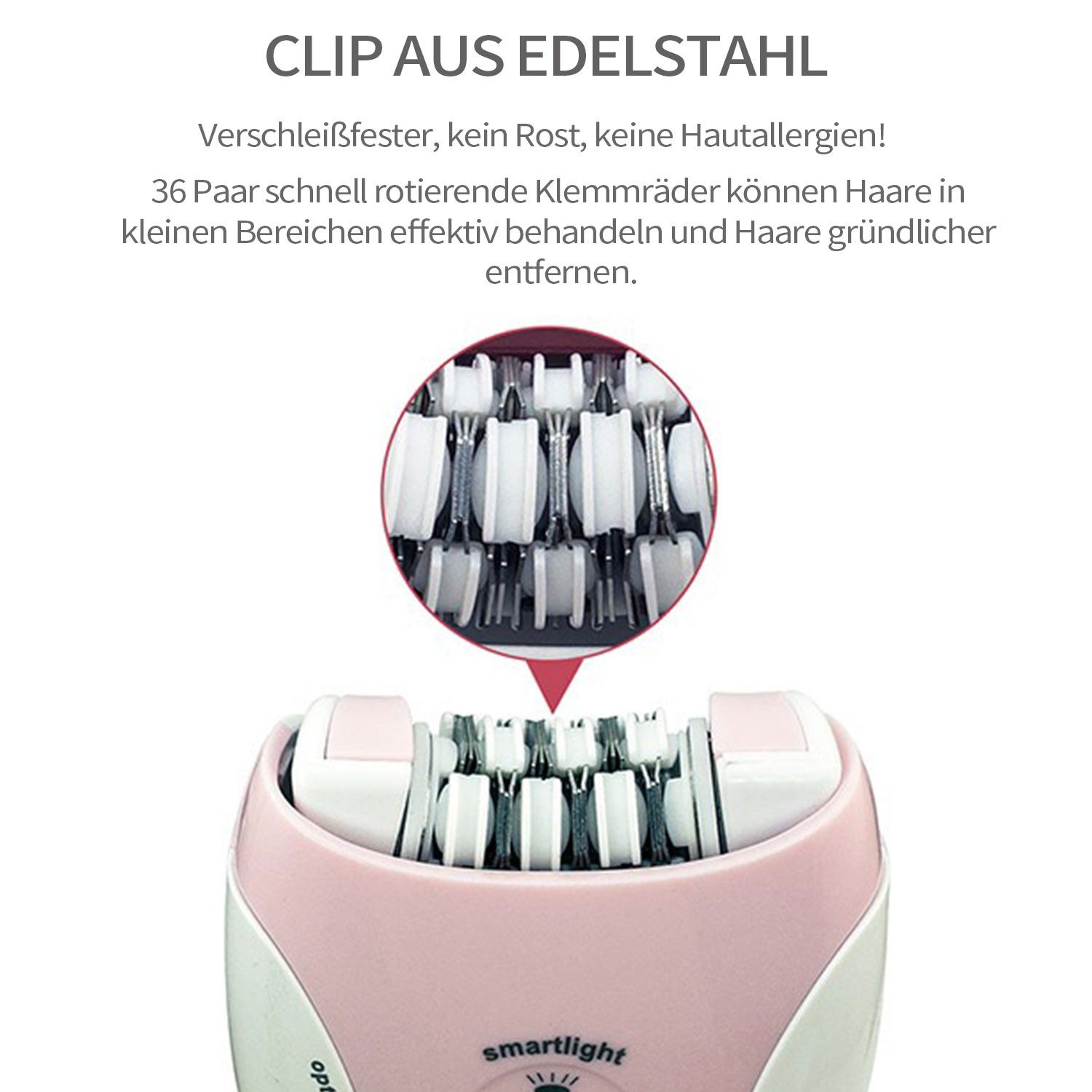 Refttenw Epilierer Damen Gesicht Kabellose Damenrasierer Elektrisch Helles LED-Licht, für Gesicht Nase Achseln Intimbereich Bikinizone