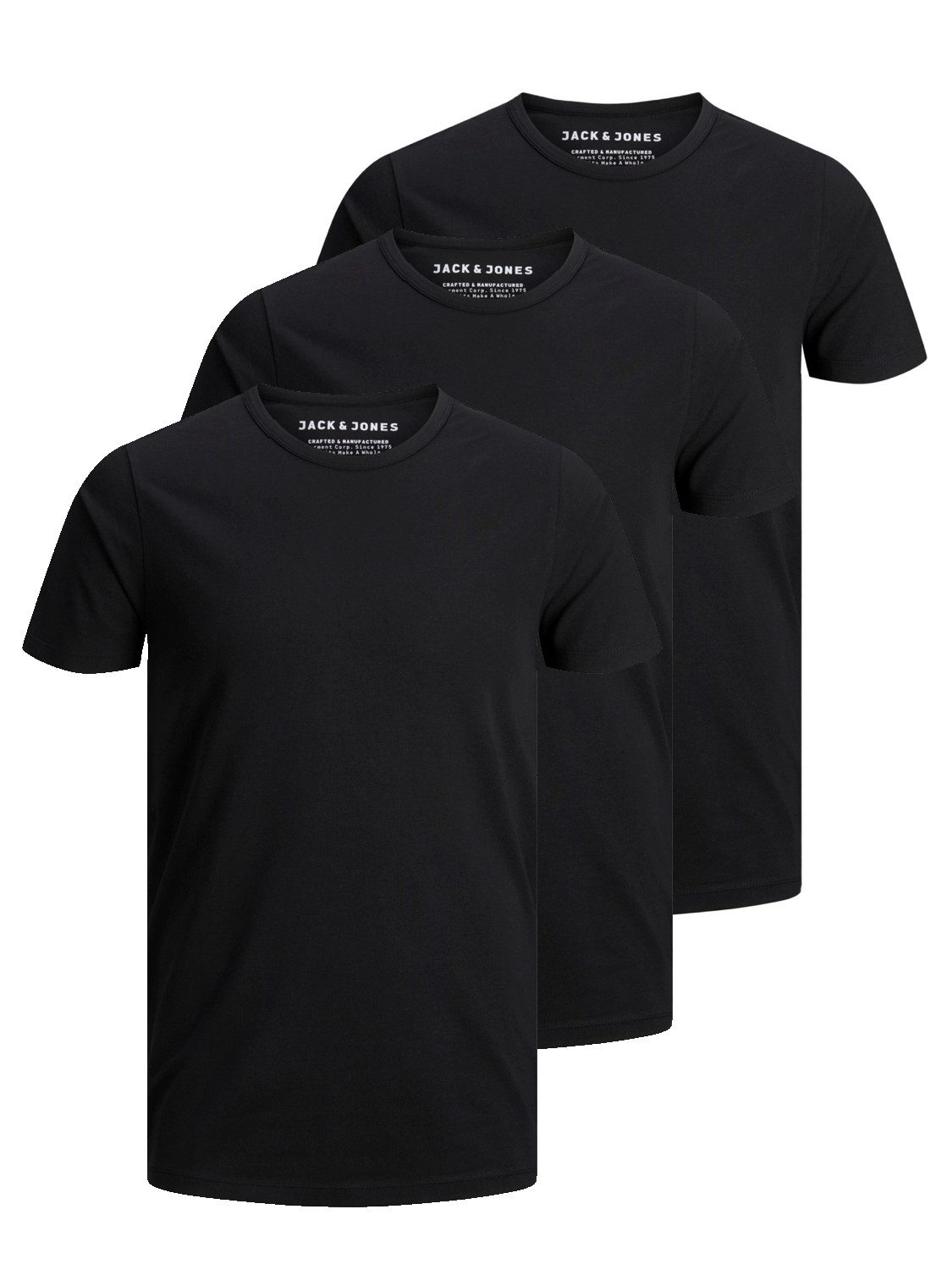 Badeshorts Jack & Jones Herren 3er-Pack Basic T-Shirt Regular-Fit Basic Oberteil