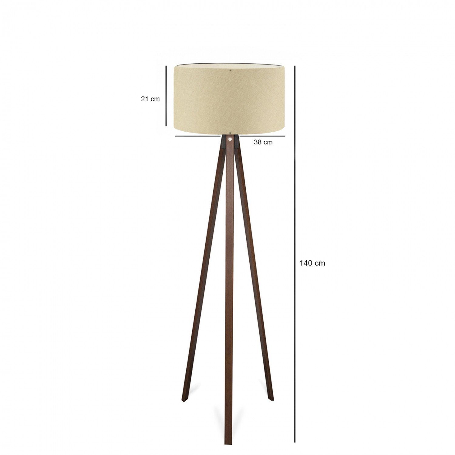 Opviq Stehlampe,Beige, Stehlampen, 20 x 38 cm, Leuchtmittel austauschbar, ohne Leuchtmittel, Robust & Langlebig
