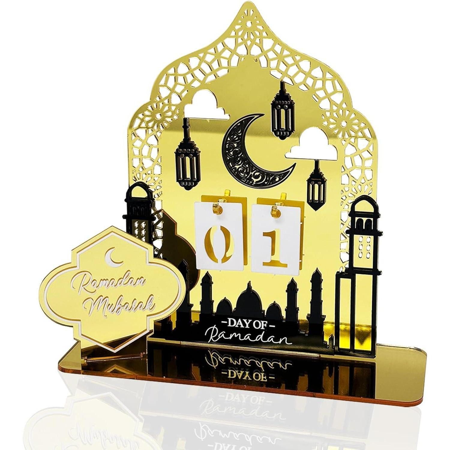 LuxusKollektion Adventskalender Adventskalender Ramadan Mubarak Acryl Eid Countdown Stil B
