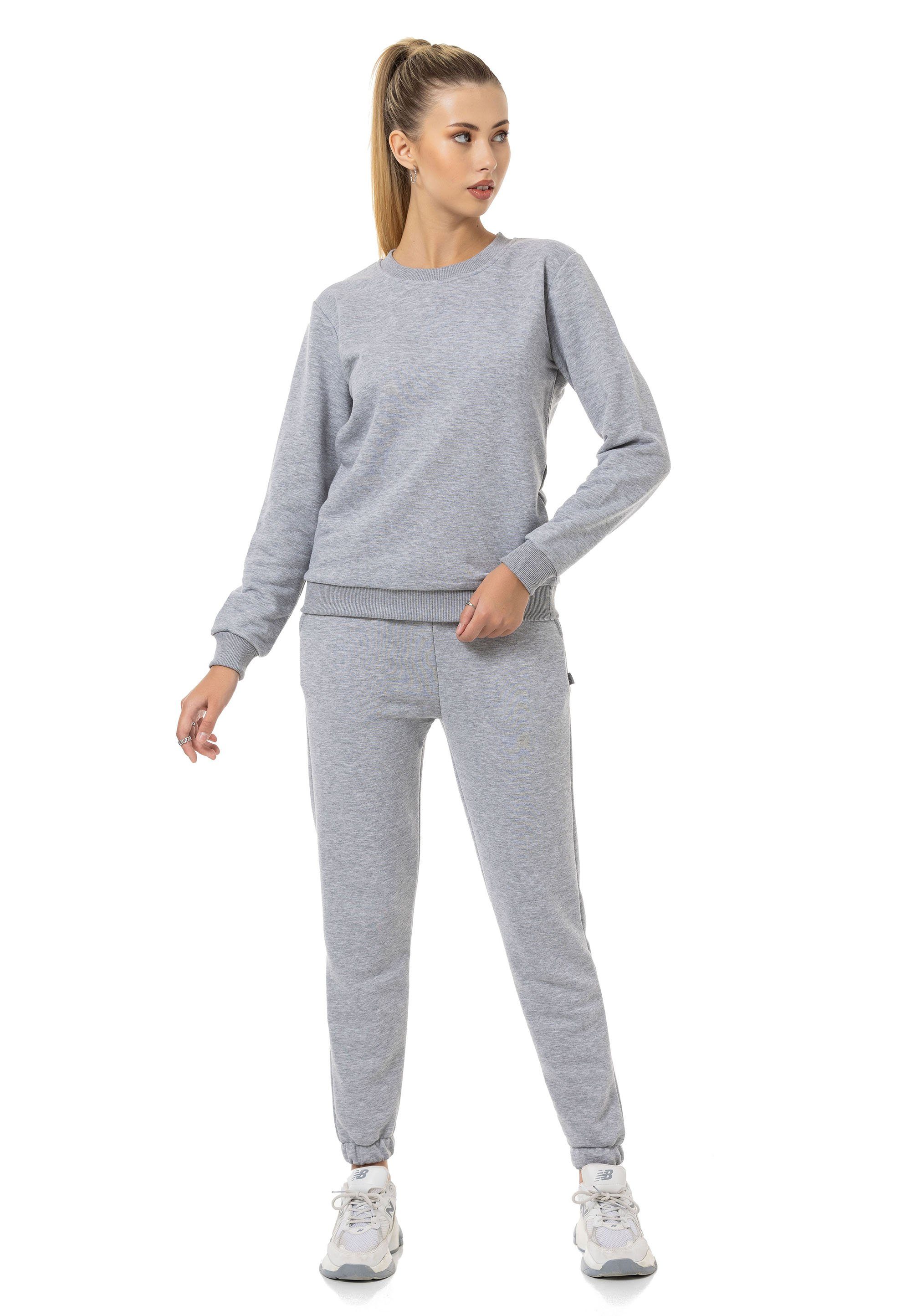 RedBridge Jogginganzug Sweatshirt mit Sweatpant Premium Basic (Set, 2-tlg)