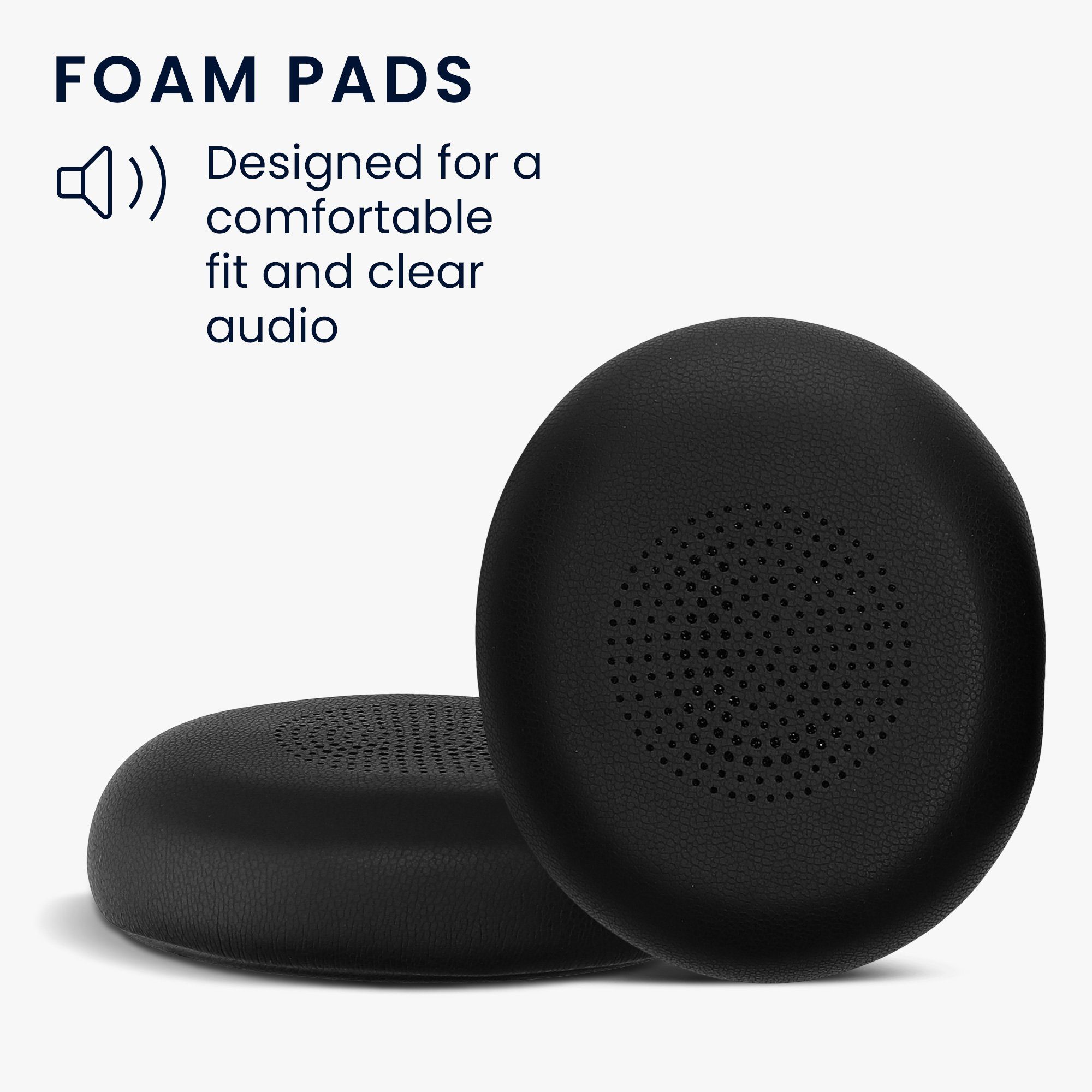 kwmobile 2x Ohr Polster für Jabra Evolve 2 65 / Evolve 65 SE Ohrpolster (Ohrpolster Kopfhörer - Kunstleder Polster für Over Ear Headphones) – Bild 3 von 5