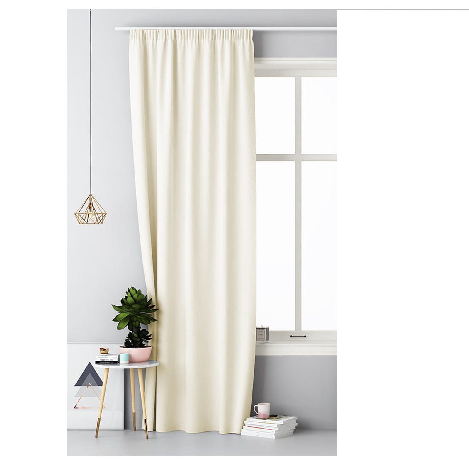 Vorhang Blickdichter Vorhang 140x250cm JEMIDI, Creme in Ecru, St) (1