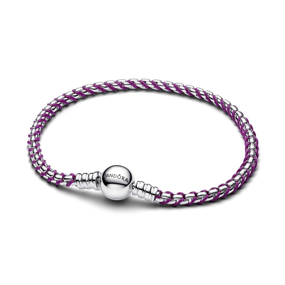 Bettelarmband Pandora Moments Lila Kordel Schlangen Gliederarmband 593816C03-17