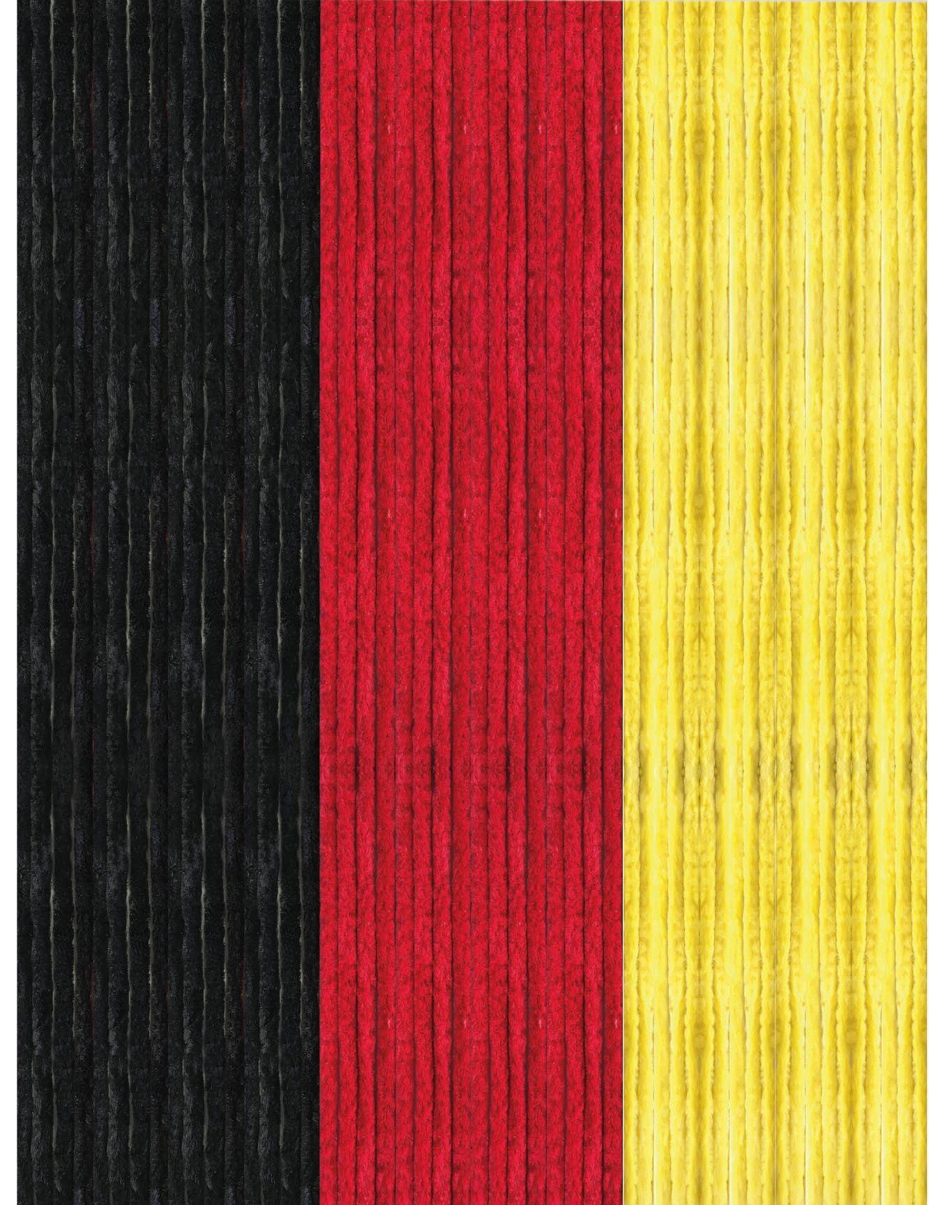 Flauschi, in Farben - Schwarz-Rot-Gold St), Türvorhang - Unistreifen Ösen Flauschvorhang (1 gelb, schwarz 160x185 viele rot cm Arsvita,