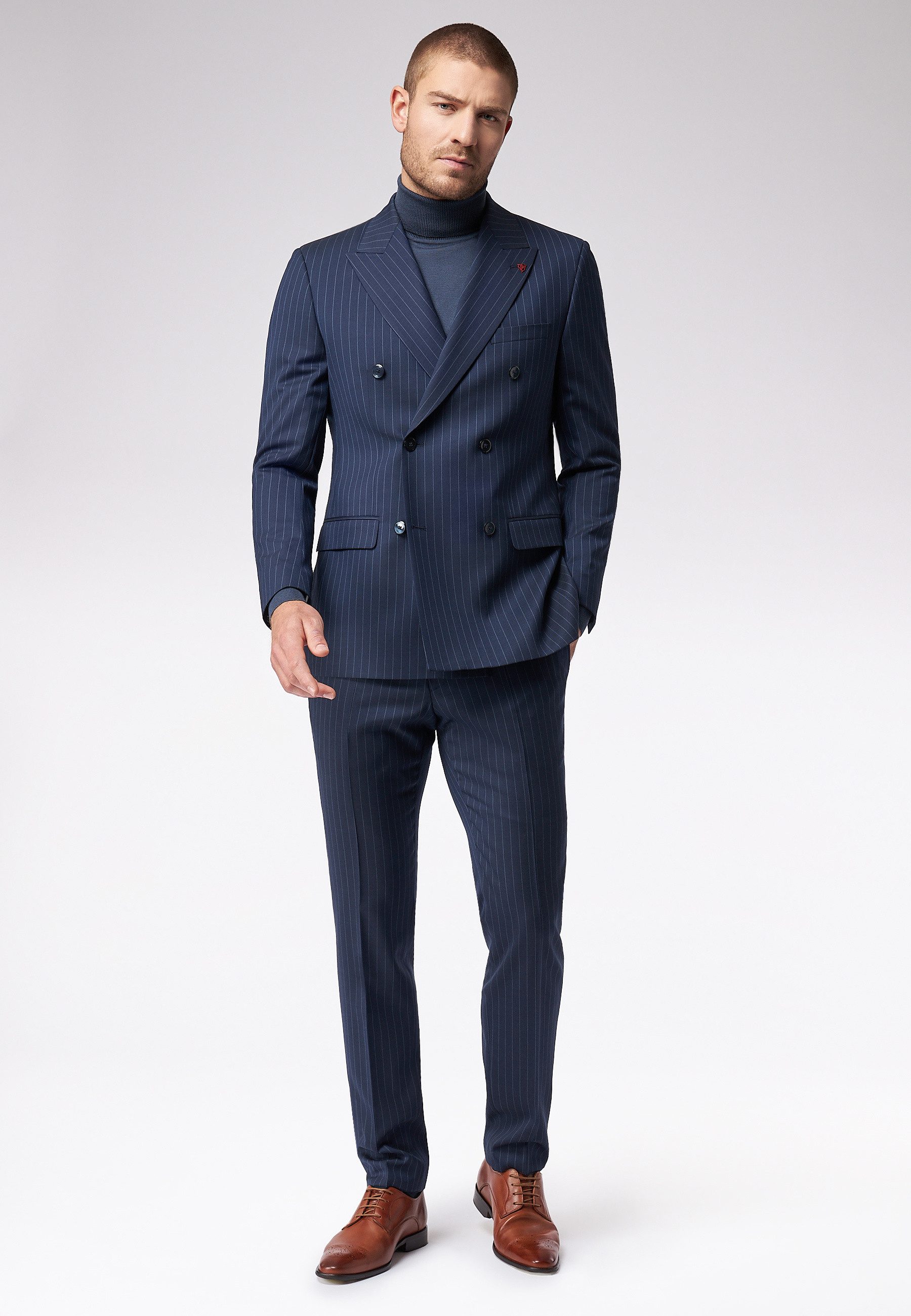 Roy Robson Hosenanzug Doppelreiher Mit Nadelstreifen günstig online kaufen