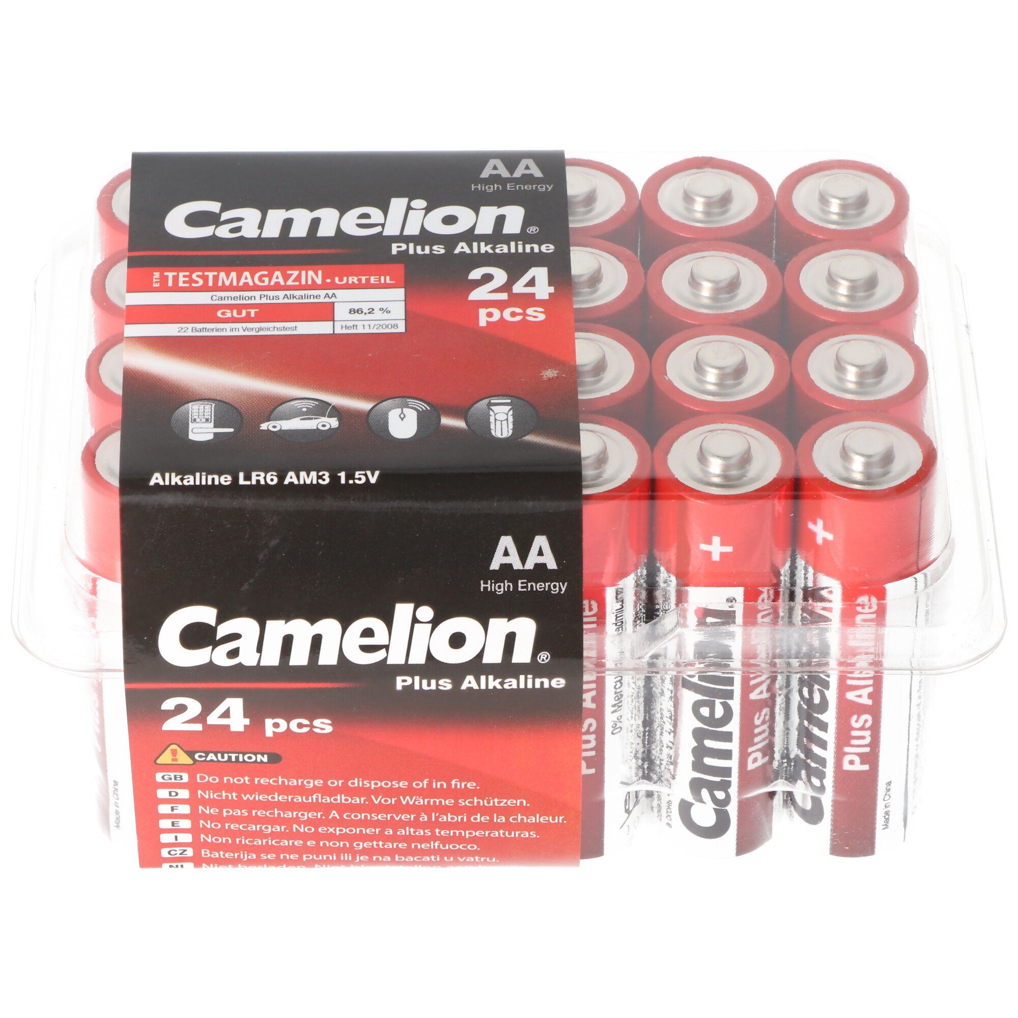 Camelion Camelion Plus Alkaline AA Batterien, 24 Stück in praktischer Aufbewah Batterie, (1,5 V)