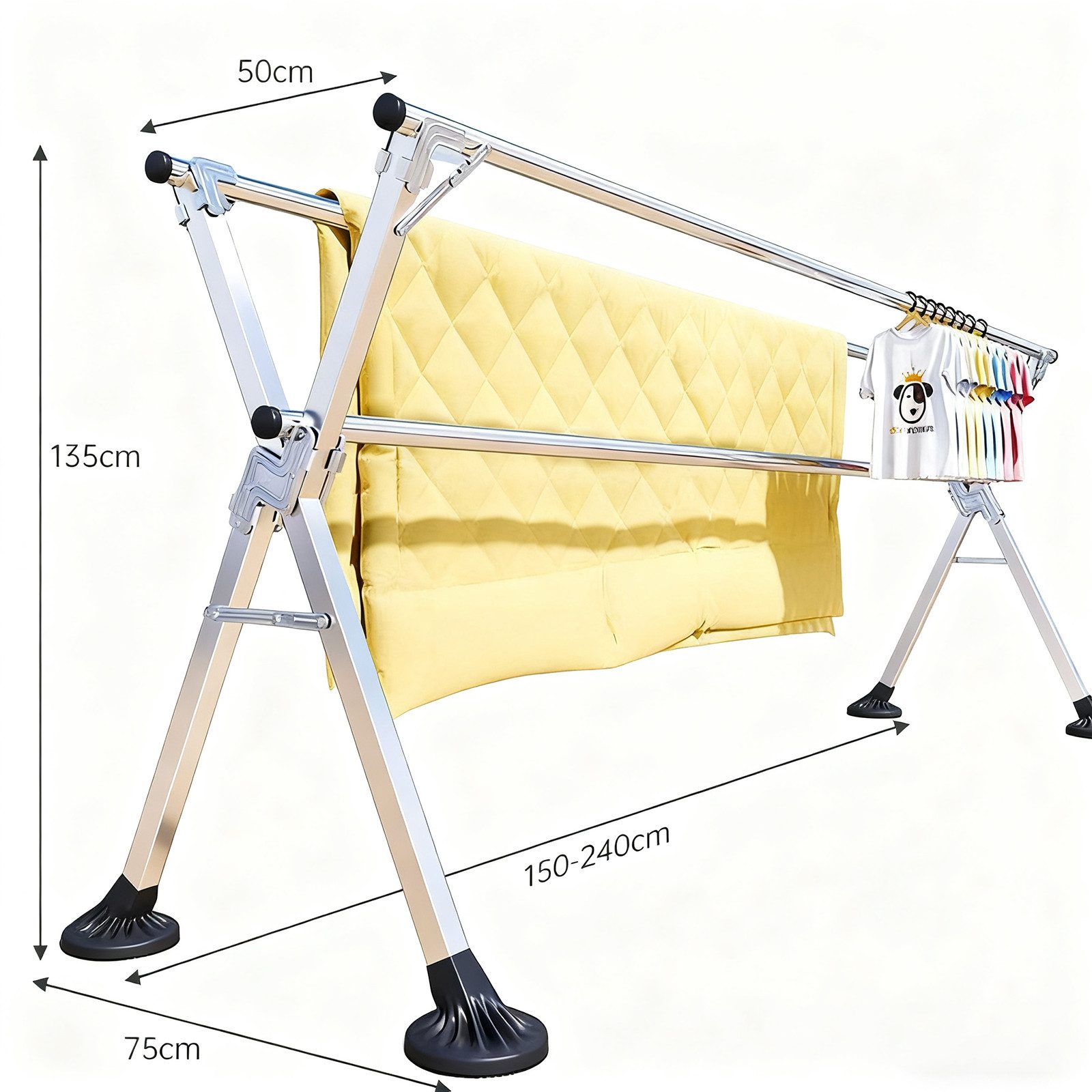 Jumpeak Balkonwäschetrockner wäscheständer ausziehbar,wäscheständer turm, ausziehbar