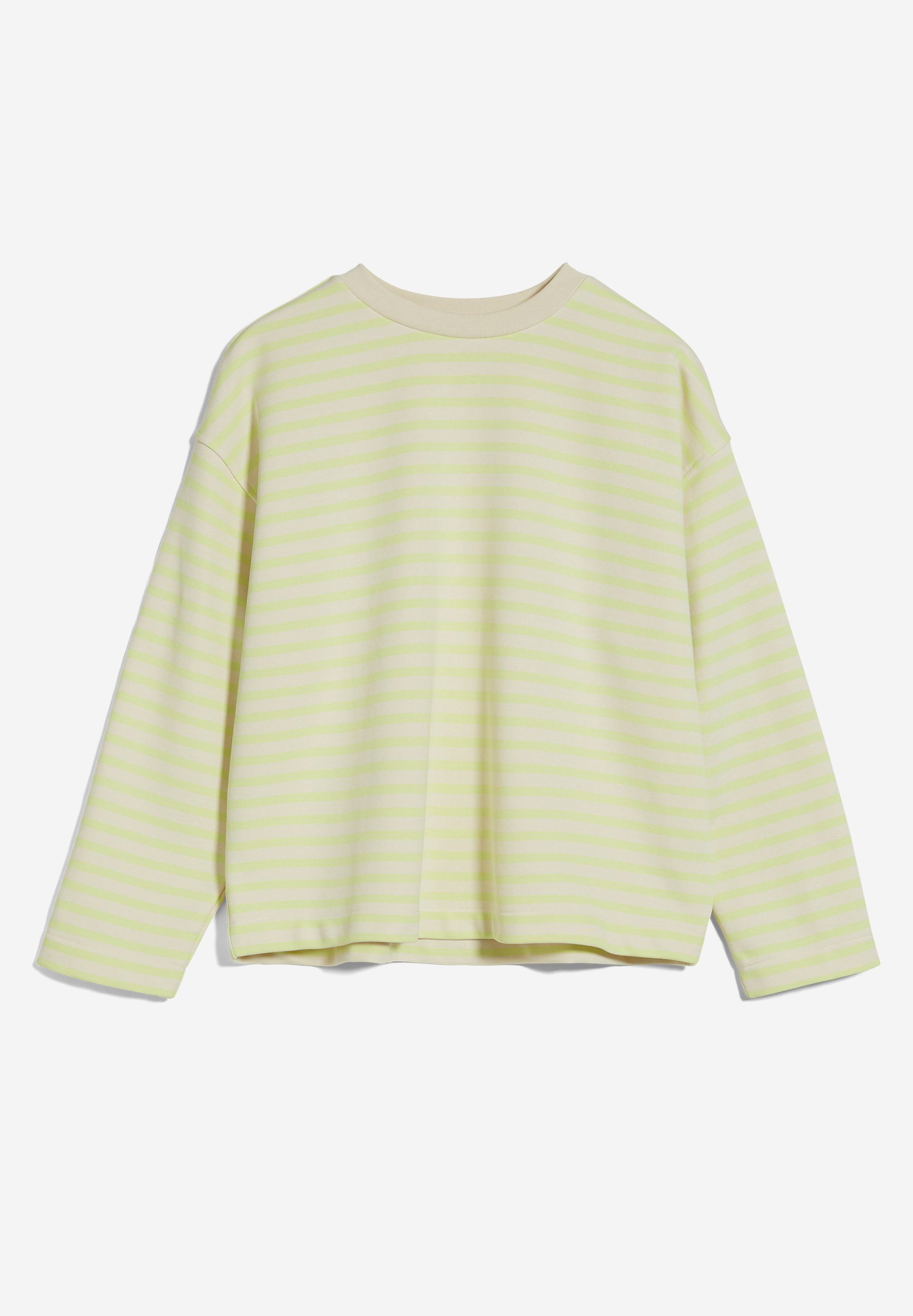 Armedangels light (1-tlg) Damen STRIPE lime-undyed MAARLEN FRANKAA Sweatshirt