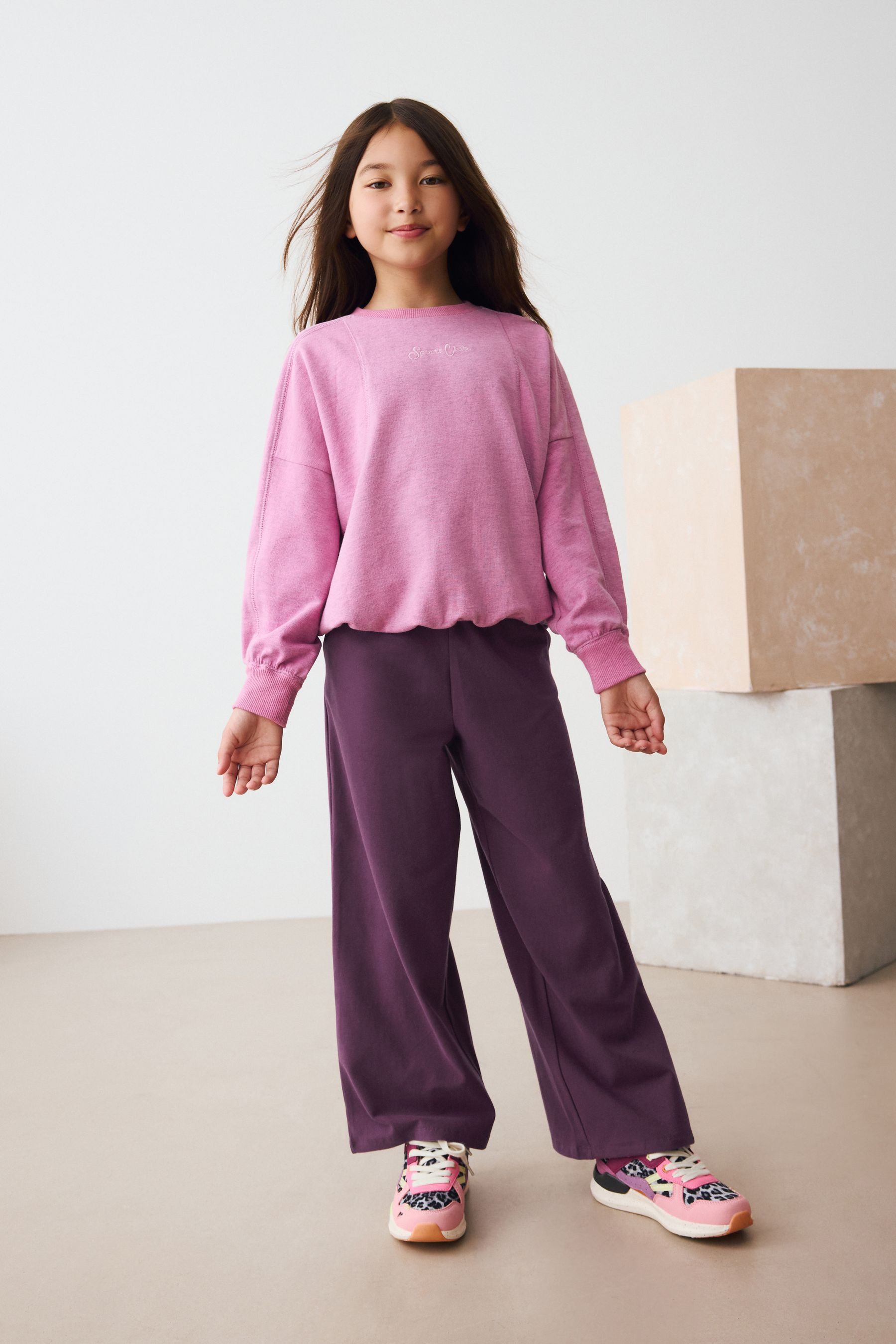 Next Leggings Jersey-Hose mit weitem Bein (1-tlg)