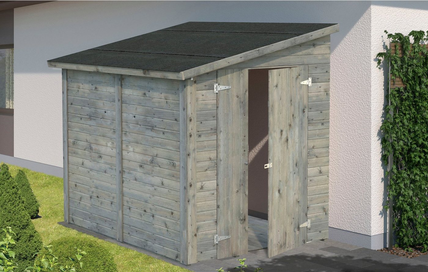 Thumbnail - Palmako Gerätehaus Mia, BxT: 244x178 cm, grau