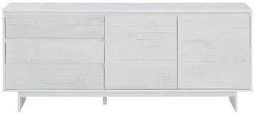 loft24 Sideboard Marcy, Anrichte aus Kiefer mit fühlbarer Holzstrukt, Breite 165 cm