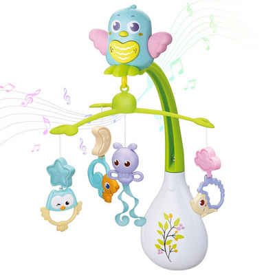 LBLA Mobile »Magischer Wald«, (Elektronische Spieluhr mit entspannender Musik für Kinder und Babybetten, mit 4 Spielzeuge, Baby Spielzeug ab 0 Monate), Baby Mobile mit Musik und Licht