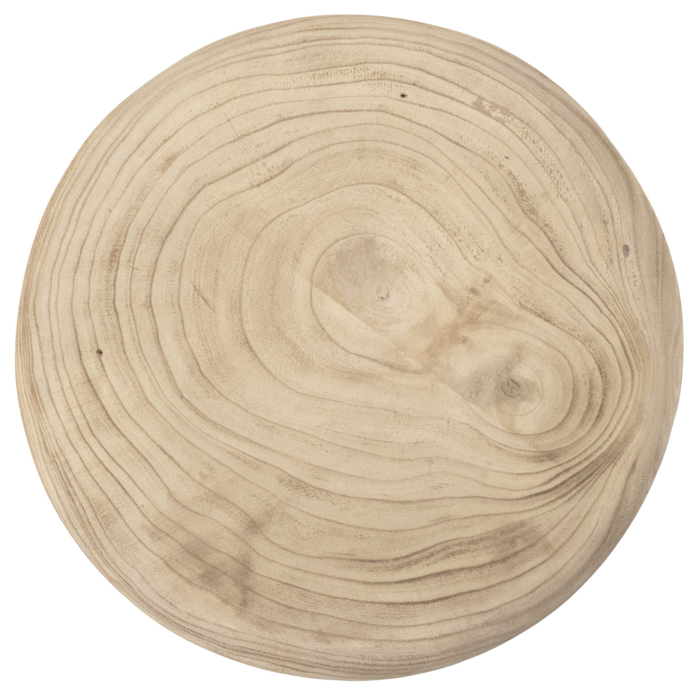 Spetebo Blumenhocker Holz Pflanzenständer natur mit 3 Beinen - 32 cm (Anzahl, 1 St., Stück), massive Holzplatte mit Metall Gestell – Bild 3 von 5