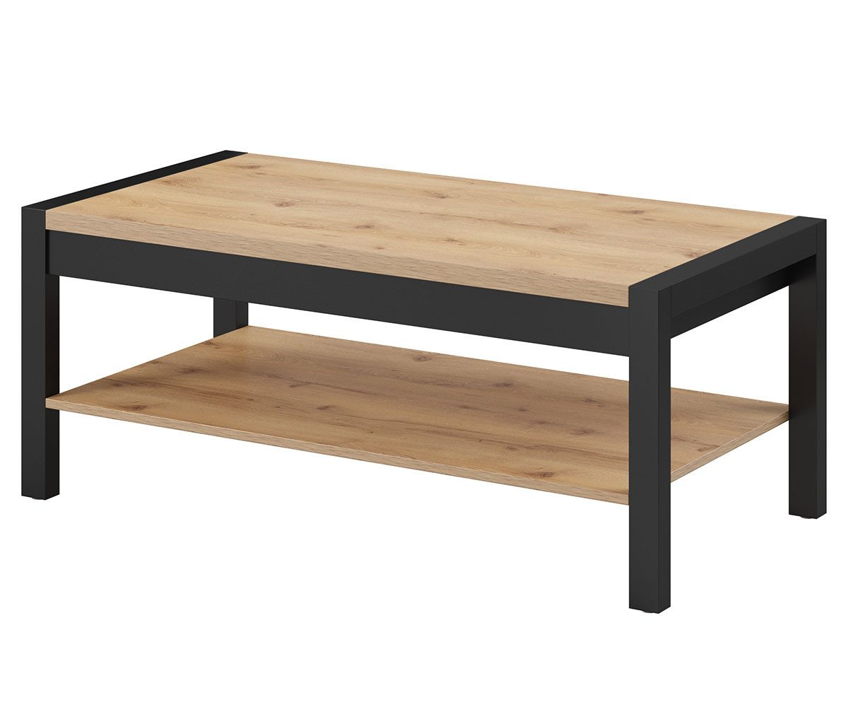 Helvetia Couchtisch Aktiv, 120x60x48cm taurus / schwarz matt