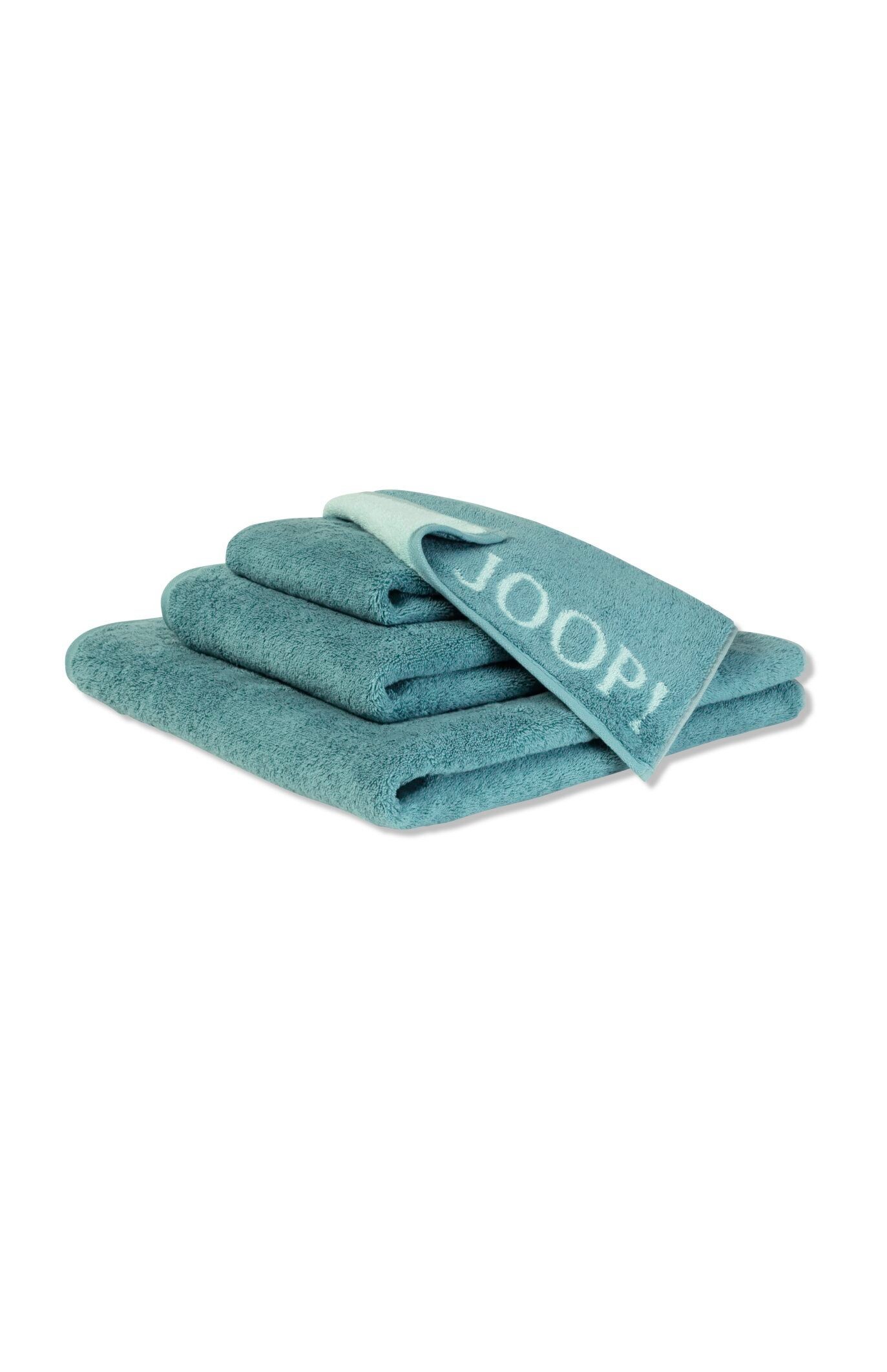 Textil DOUBLEFACE Gästehandtücher CLASSIC (3-St) JOOP! - Gästetuch-Set, Jade LIVING Joop!